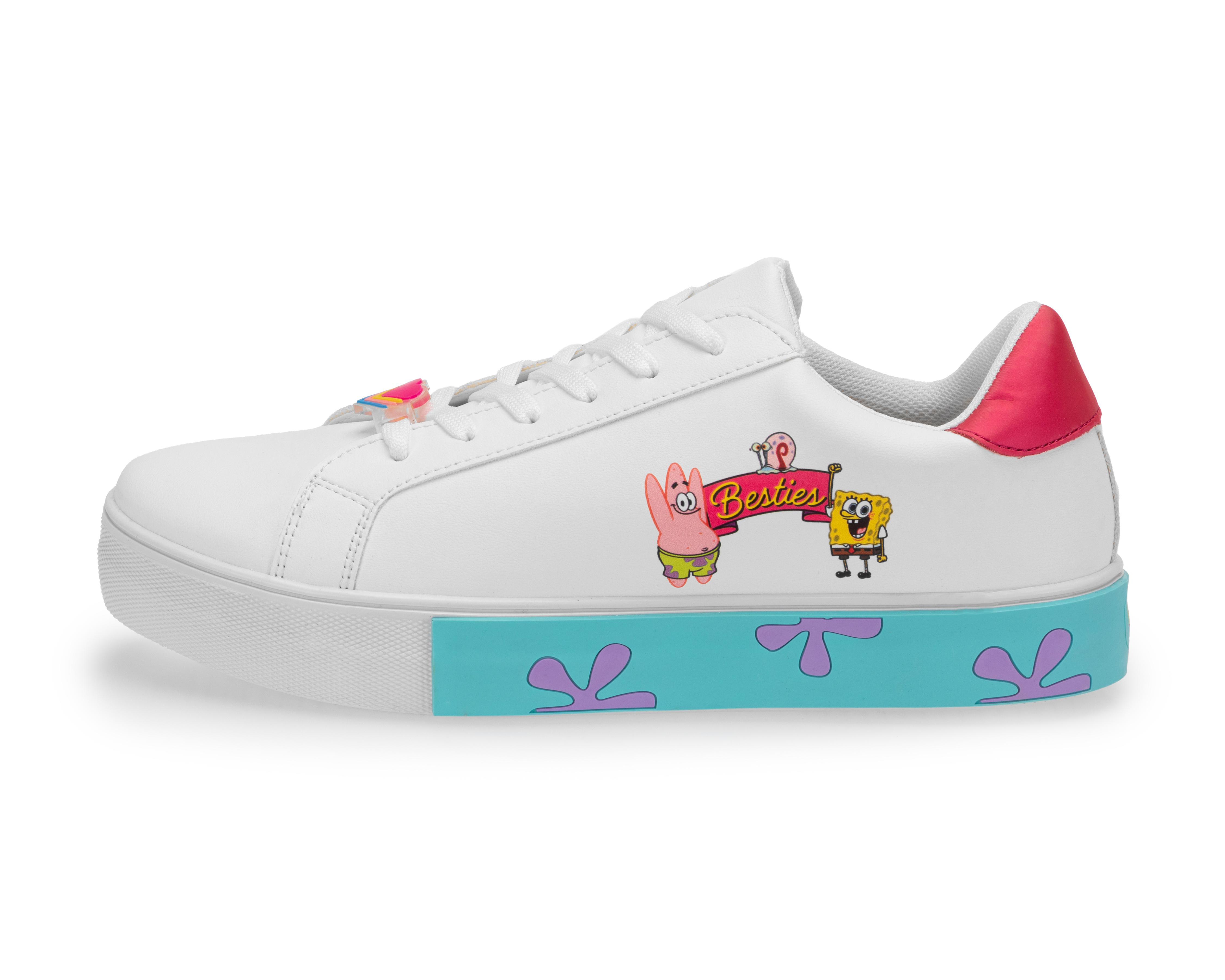 Foto 5 pulgar | Tenis Casuales Bob Esponja para Mujer