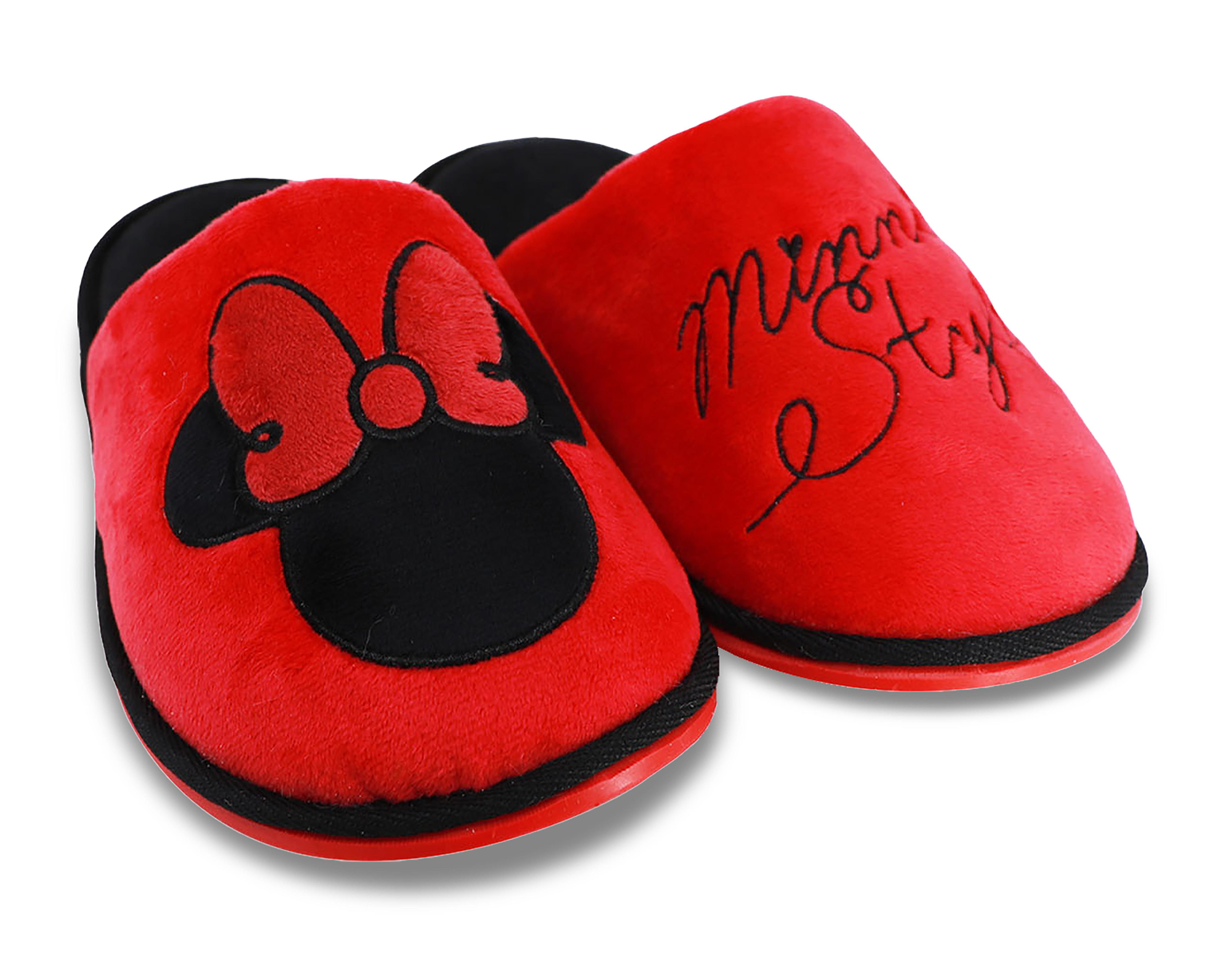 Foto 2 pulgar | Pantuflas de Minnie Mouse para Mujer Disney