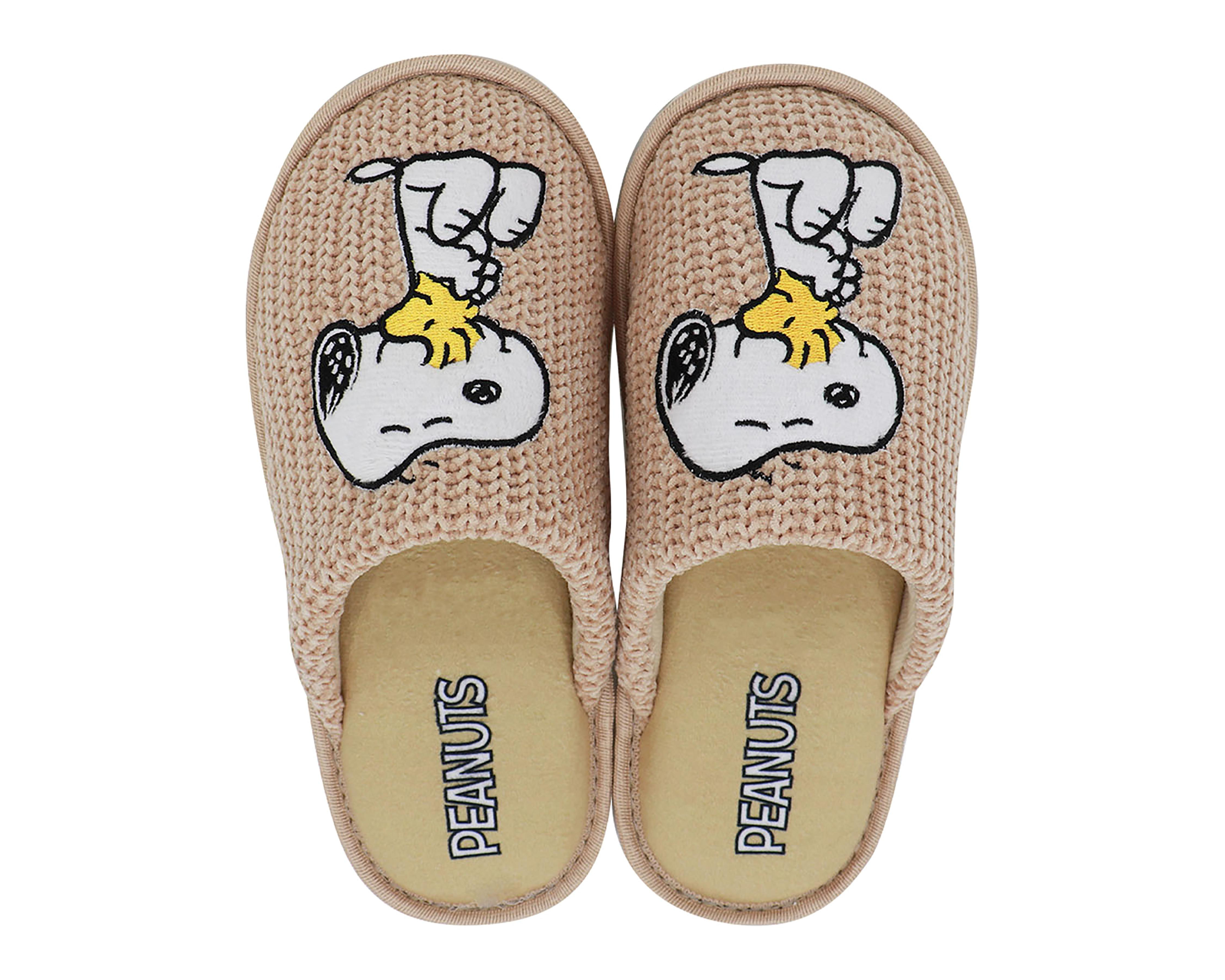 Foto 4 pulgar | Pantuflas de Snoopy para Mujer Peanuts