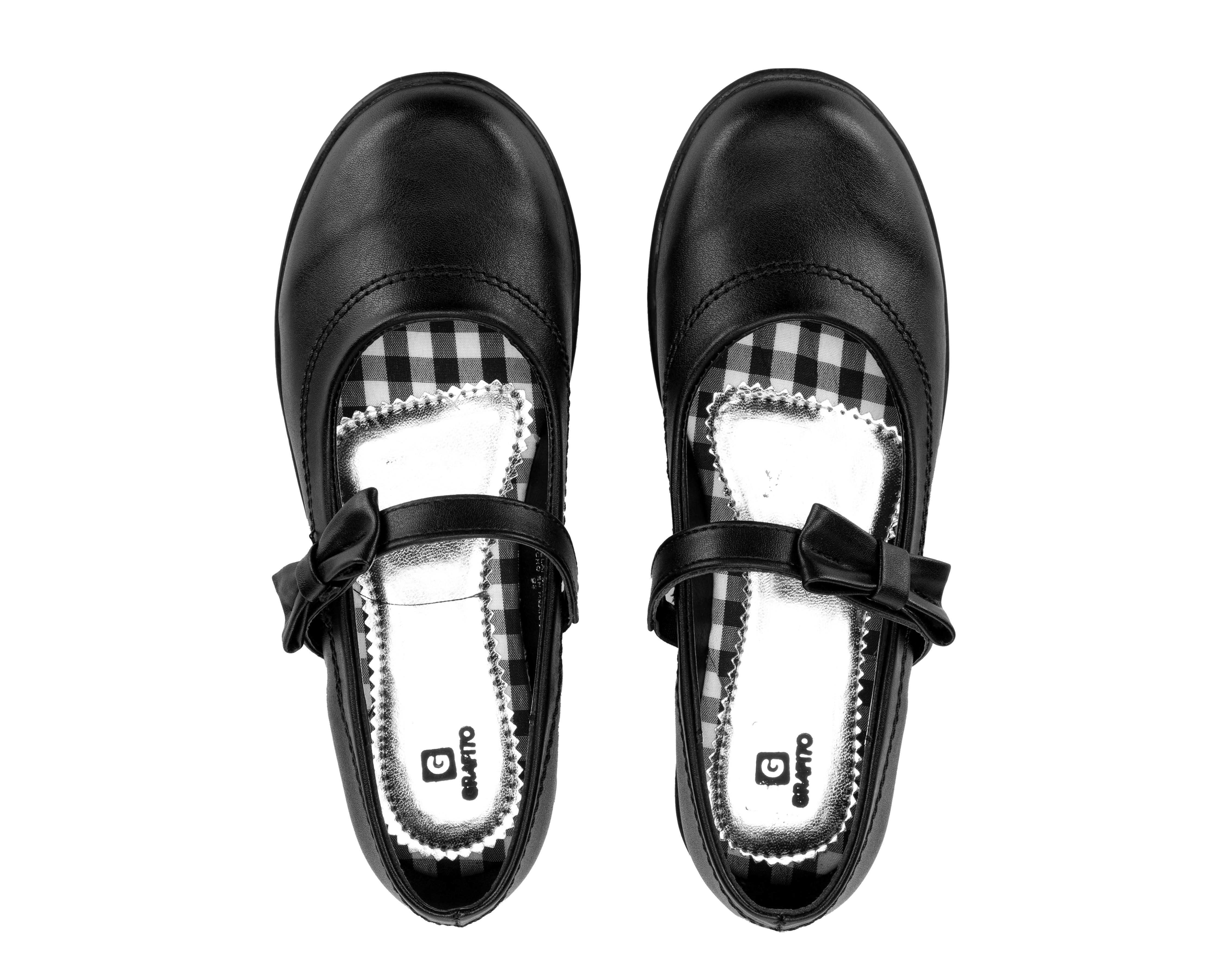 Foto 4 pulgar | Zapatos Escolares Grafito para Niña