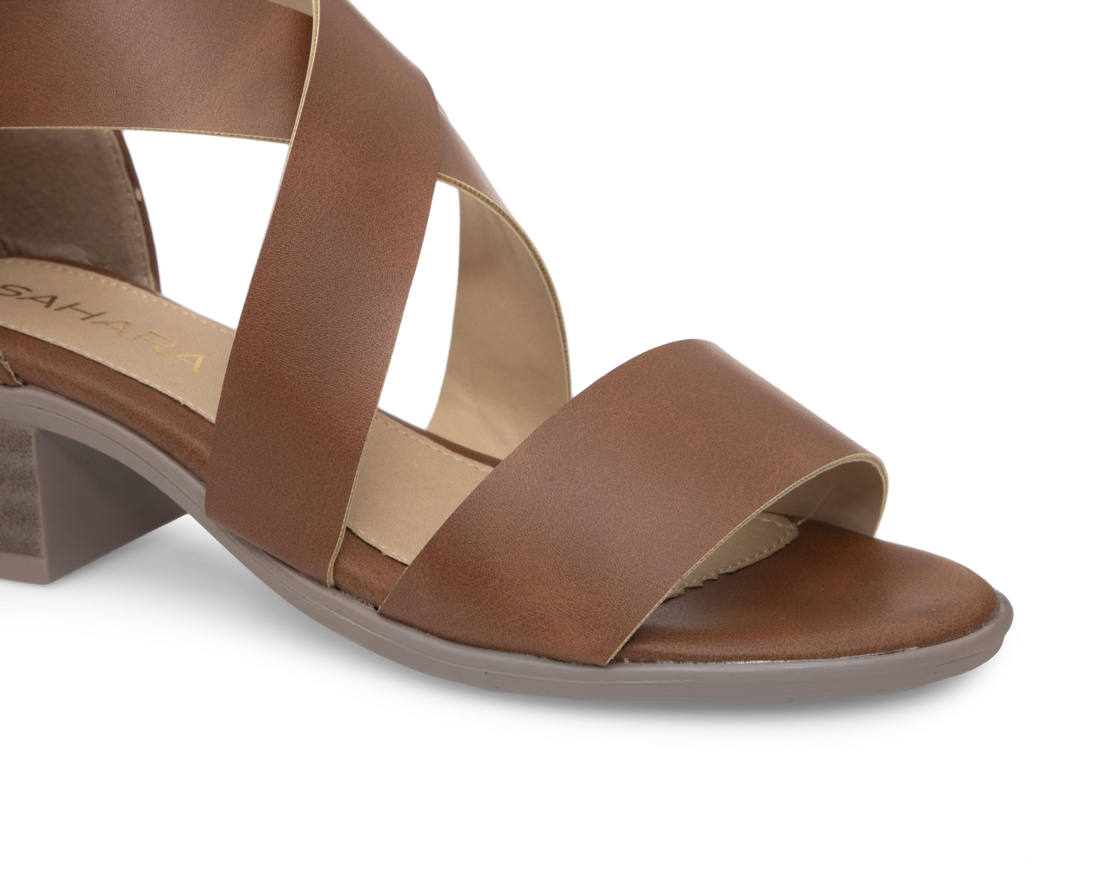 Foto 7 pulgar | Sandalias de Tacón Sahara para Mujer