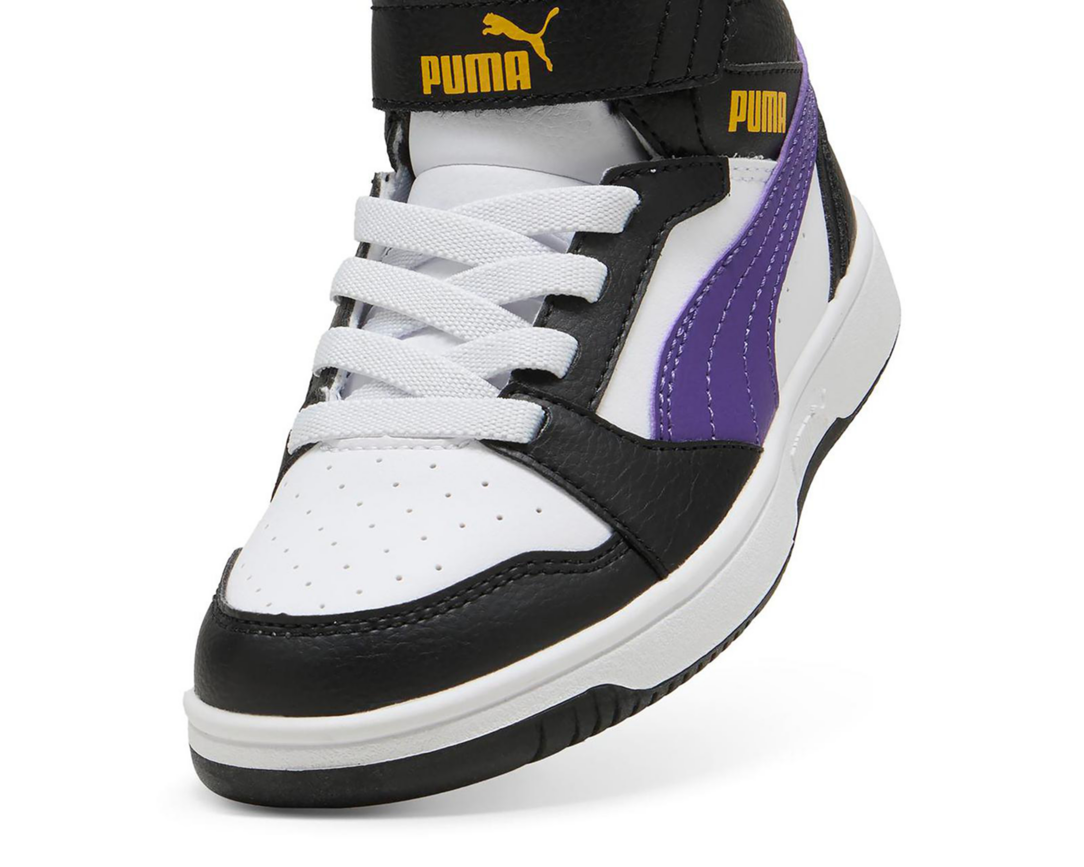 Foto 6 pulgar | Tenis Puma Rebound V6 Mid para Niño