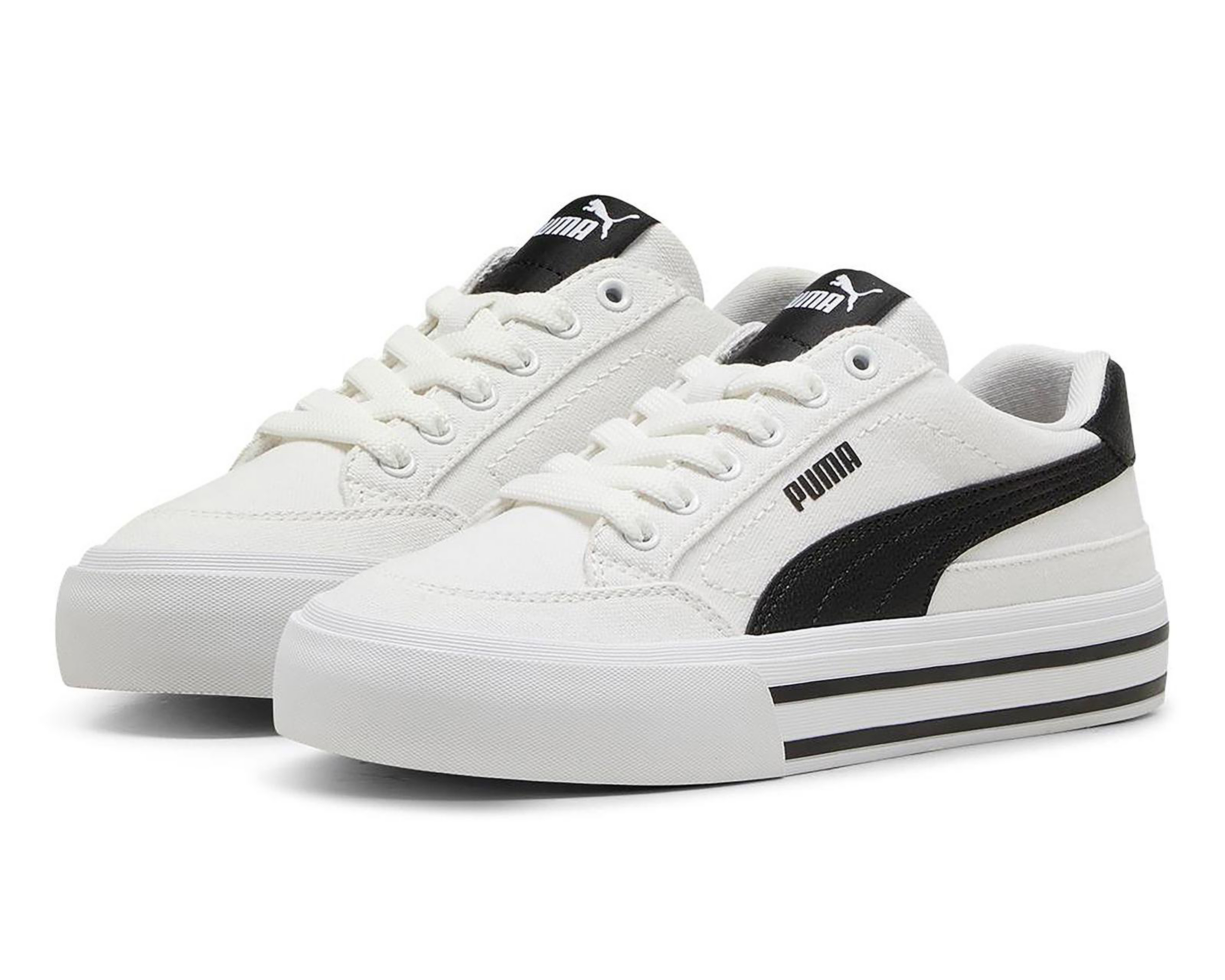 Foto 2 pulgar | Tenis Puma Court Classic Vulc Formstrip Juveniles