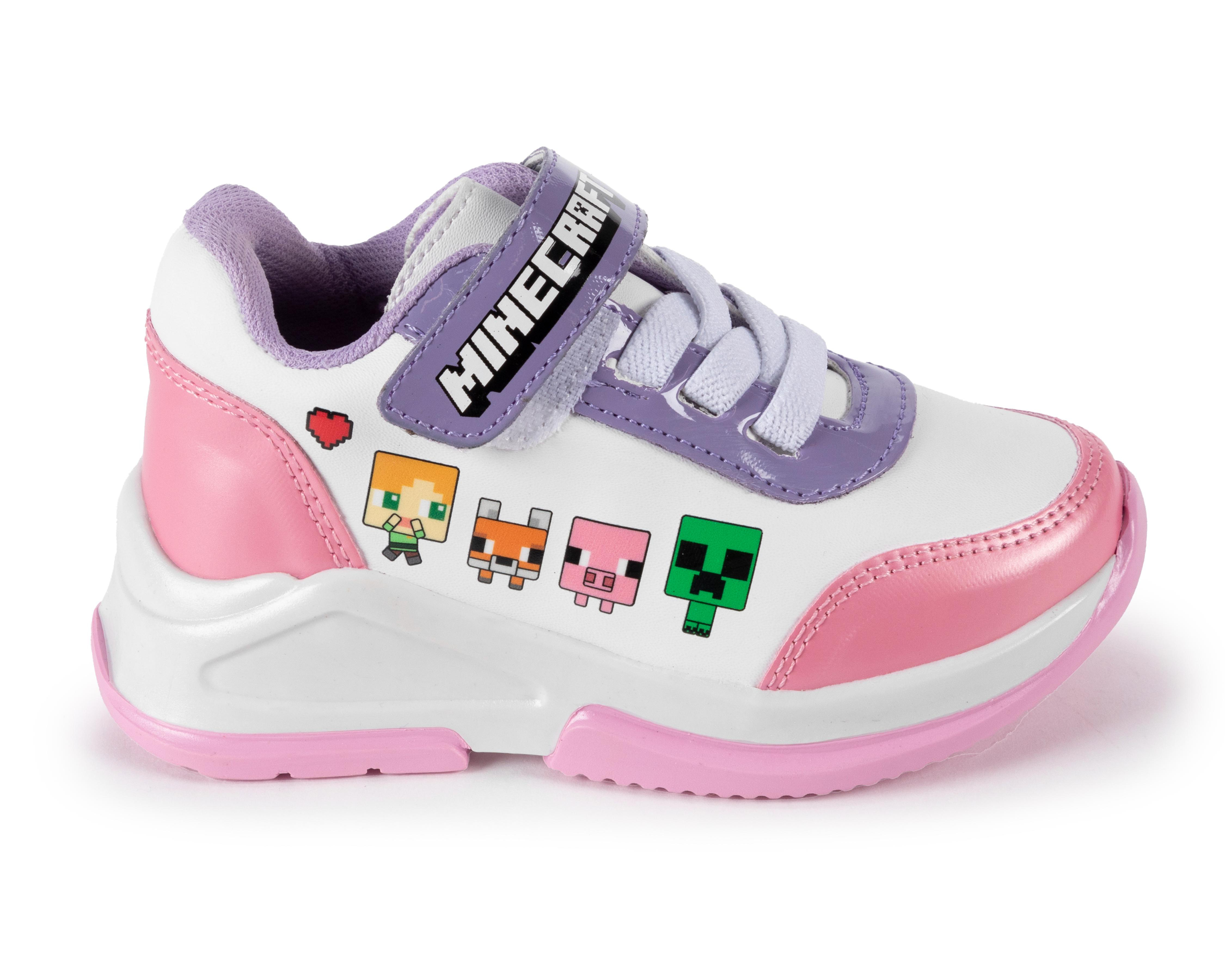 Foto 3 pulgar | Tenis de Moda Minecraft para Niña