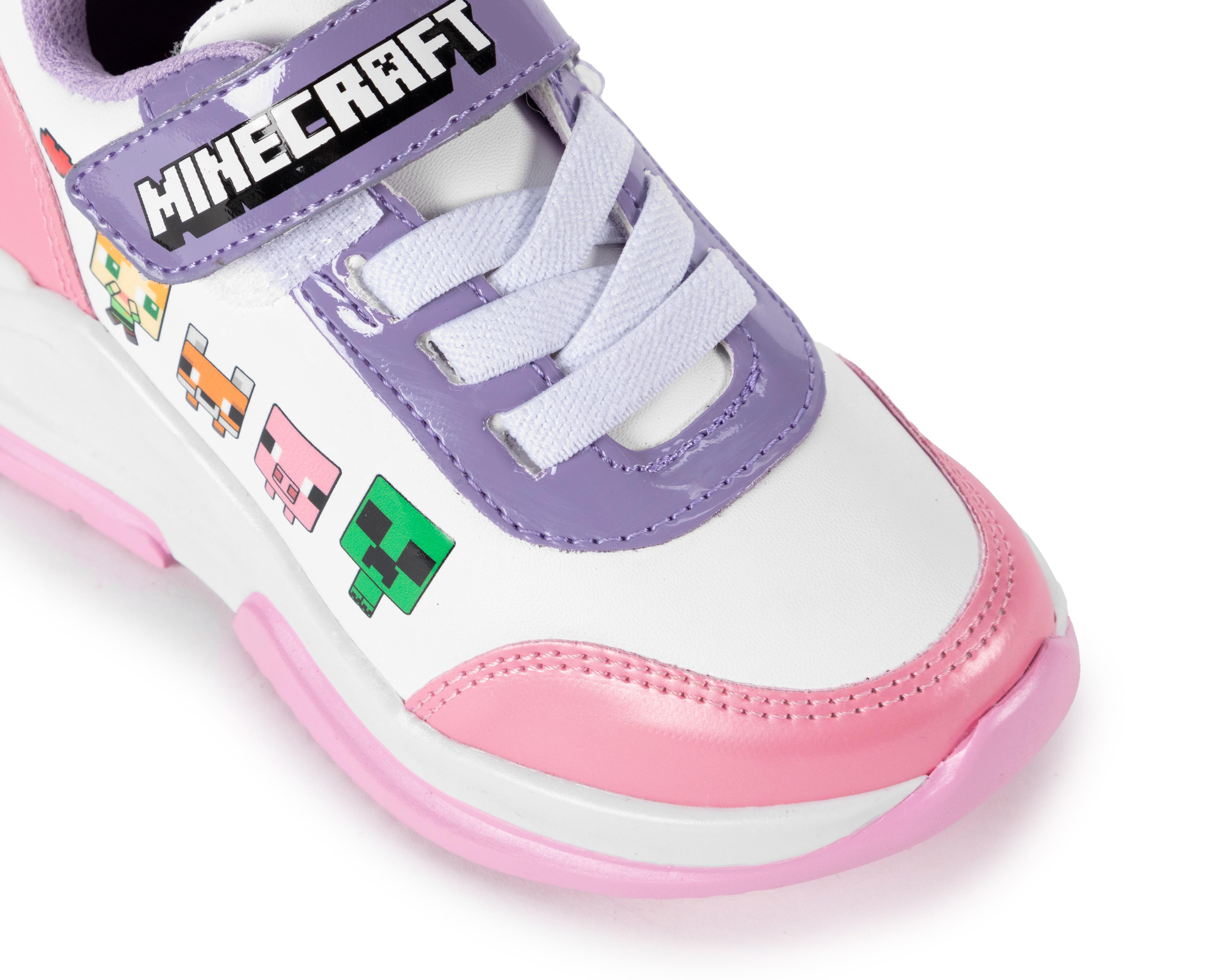 Foto 7 pulgar | Tenis de Moda Minecraft para Niña