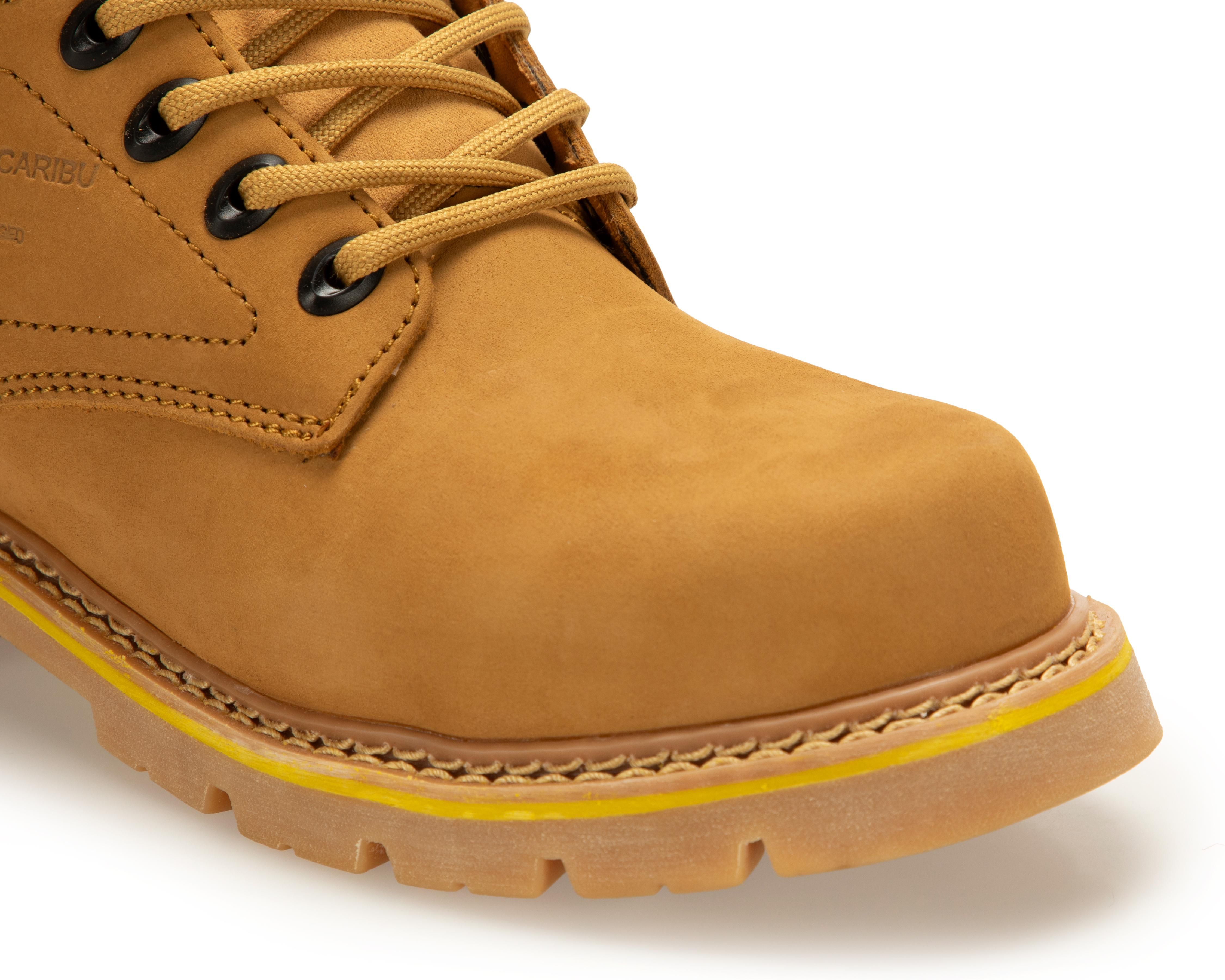 Foto 7 pulgar | Botas de Trabajo Caribu 955-H Nubuck de Piel para Hombre