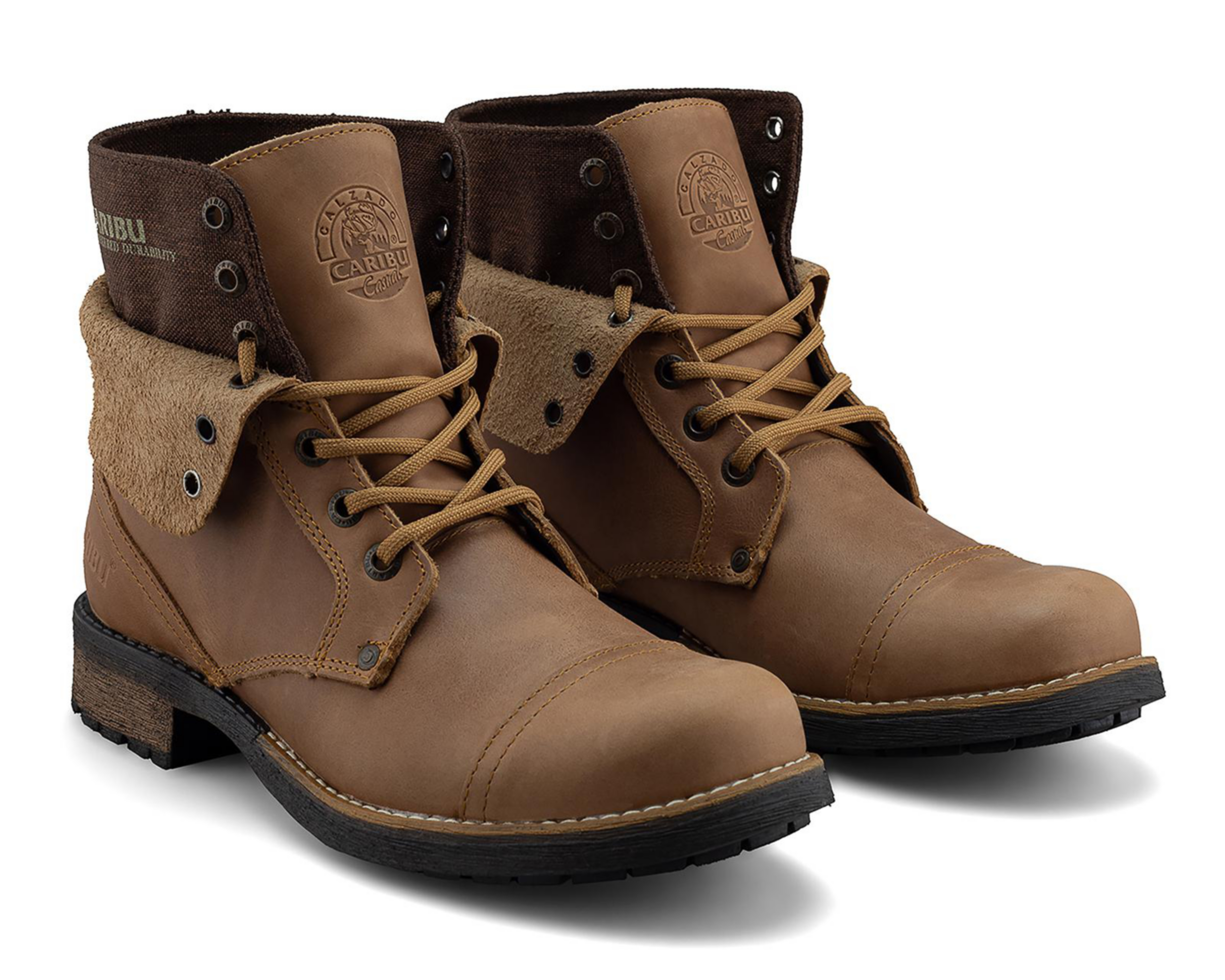 Botas Casuales Caribu 210 Rústico de Piel para Hombre