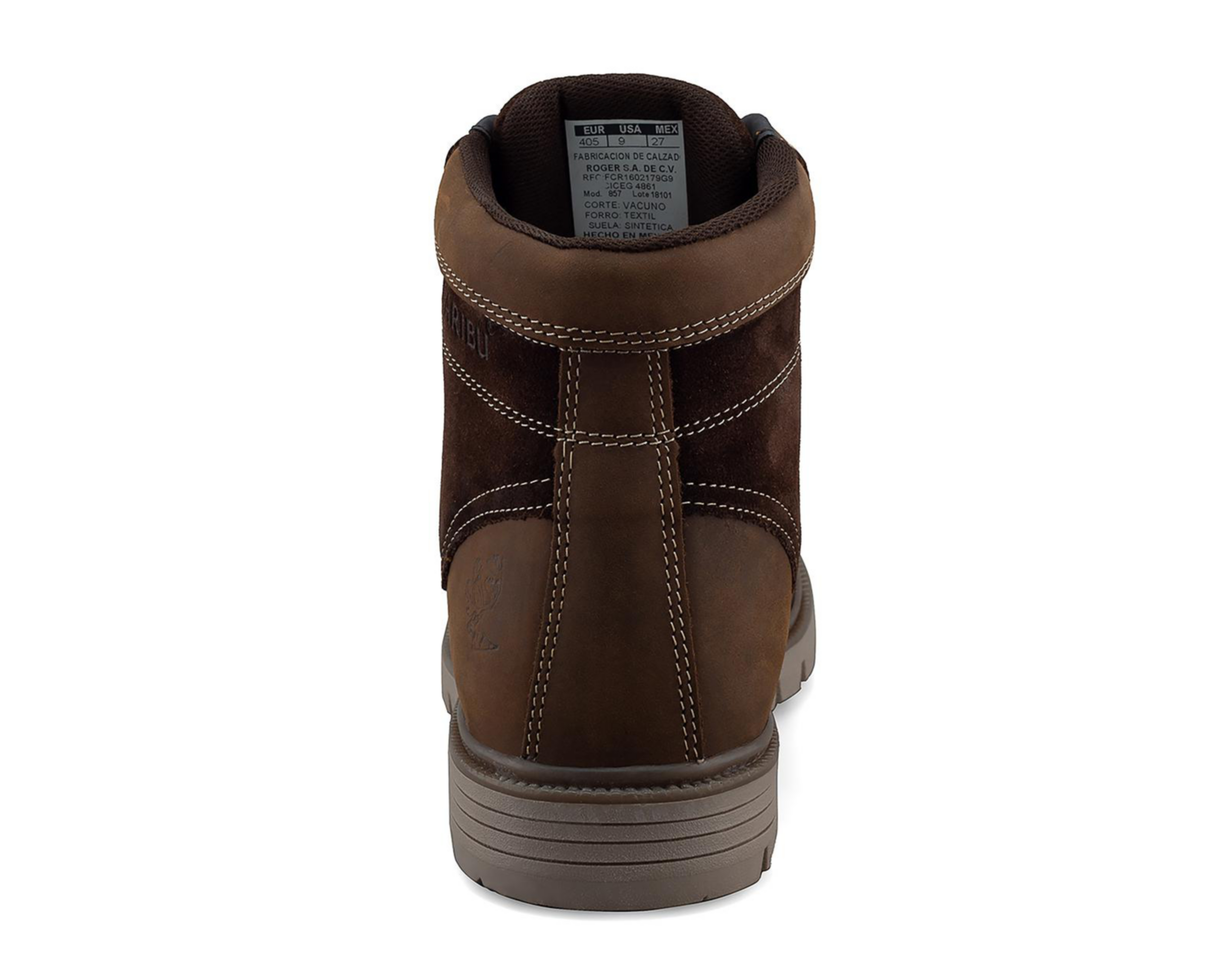 Foto 7 pulgar | Botas Casuales Caribu 857 Crazy de Piel para Hombre