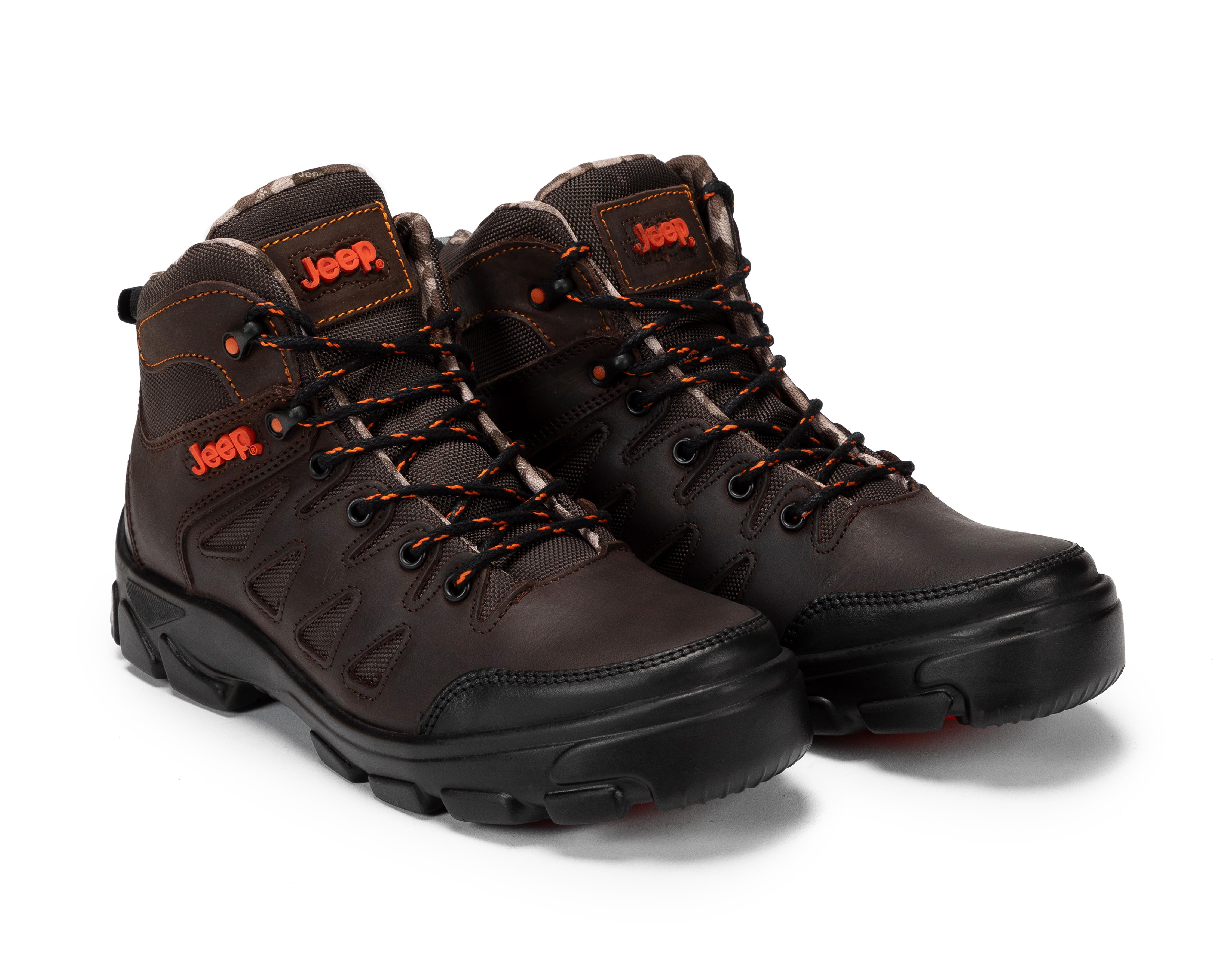 Foto 2 pulgar | Botas Outdoor Jeep de Piel para Hombre