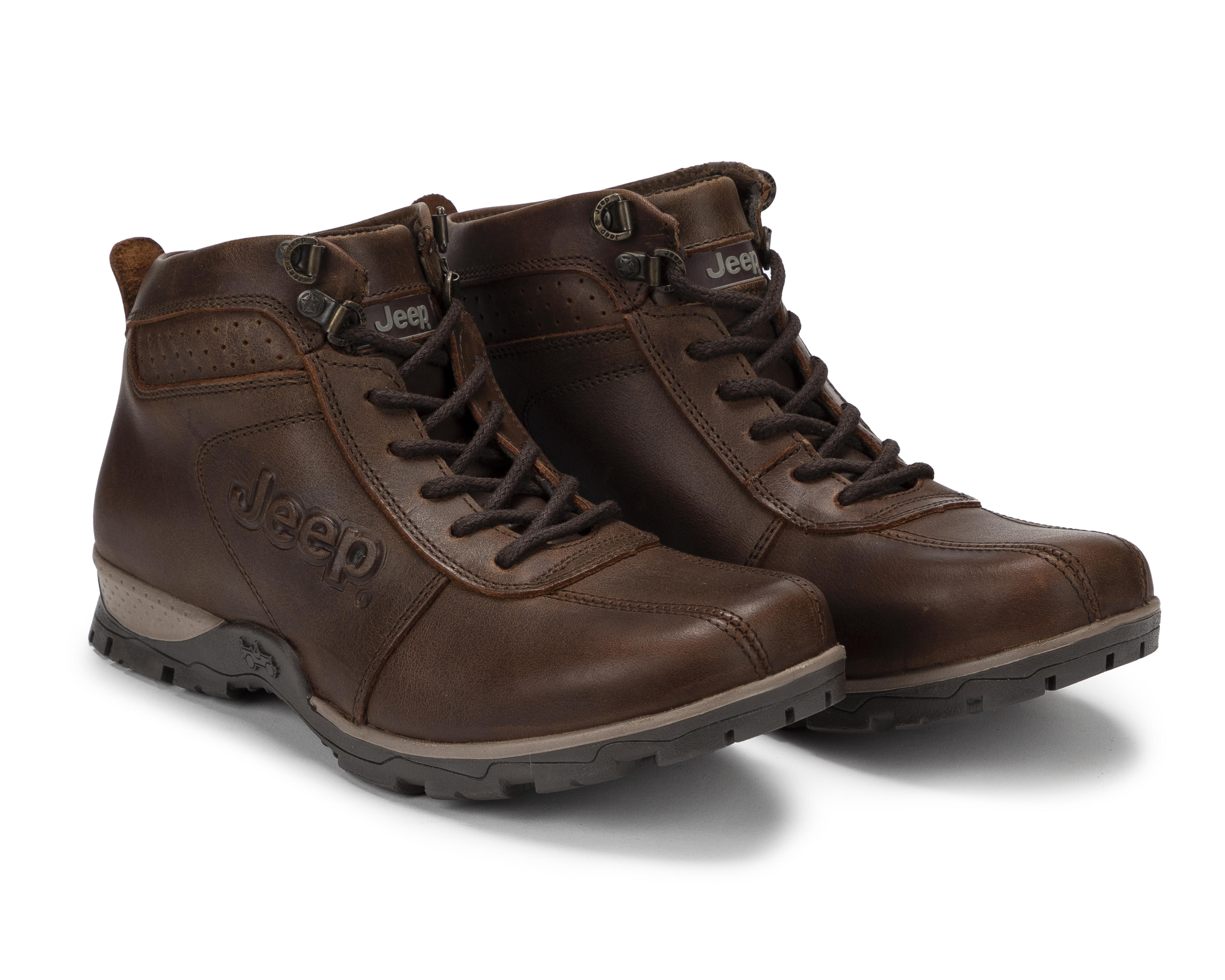 Foto 2 pulgar | Botas Outdoor Jeep de Piel para Hombre