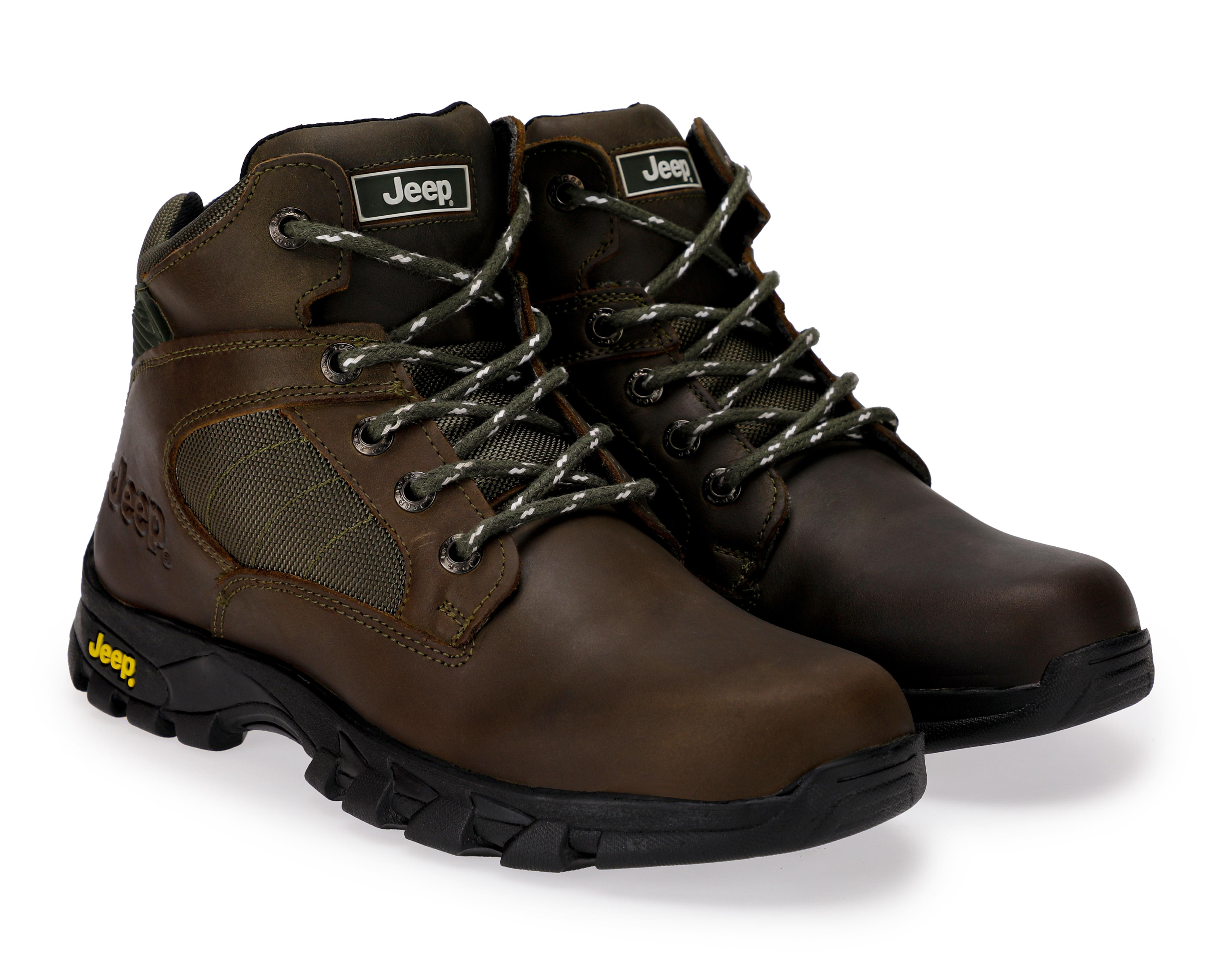 Foto 2 pulgar | Botas Outdoor Jeep de Piel para Hombre