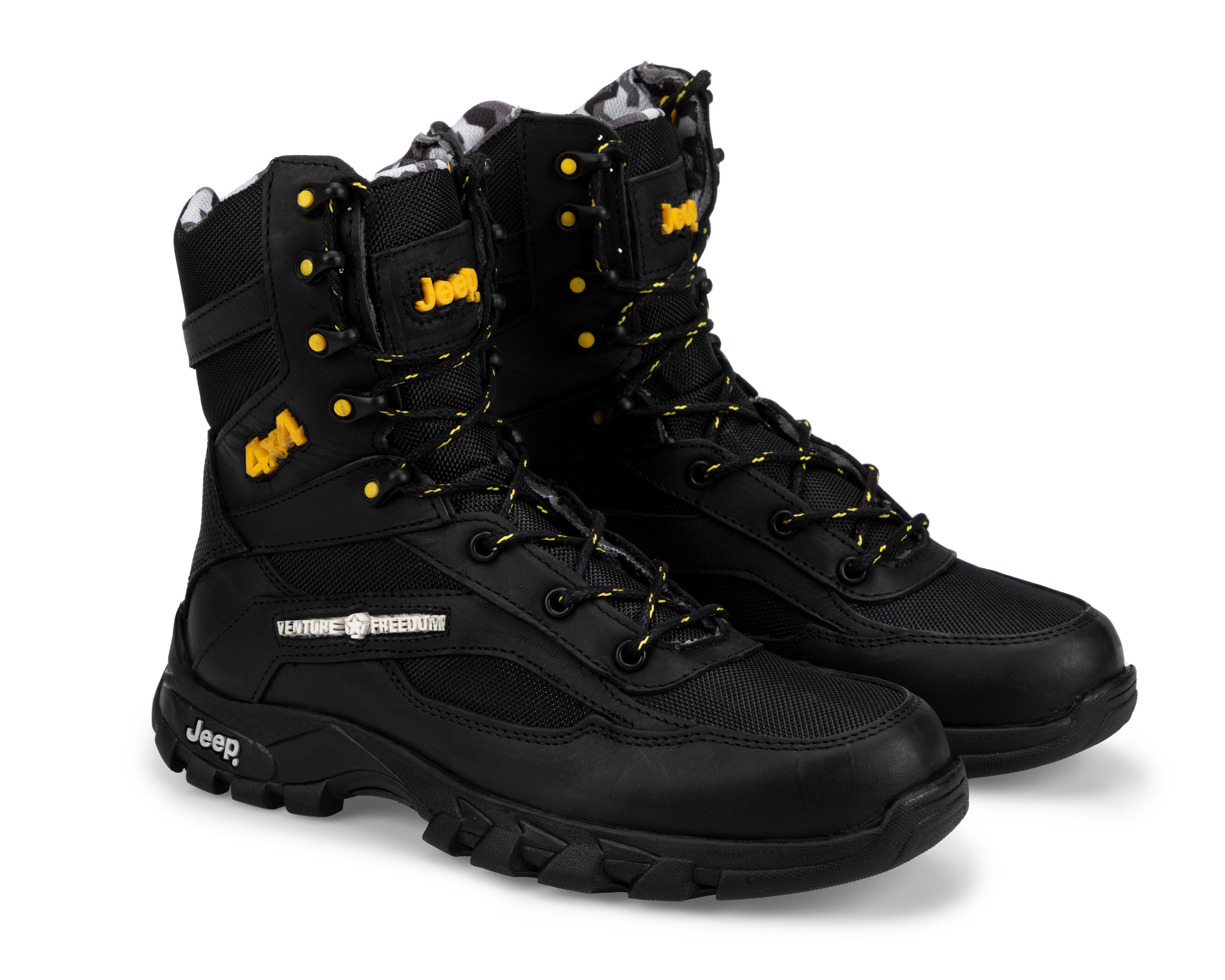 Foto 2 pulgar | Botas Outdoor Jeep de Piel para Hombre