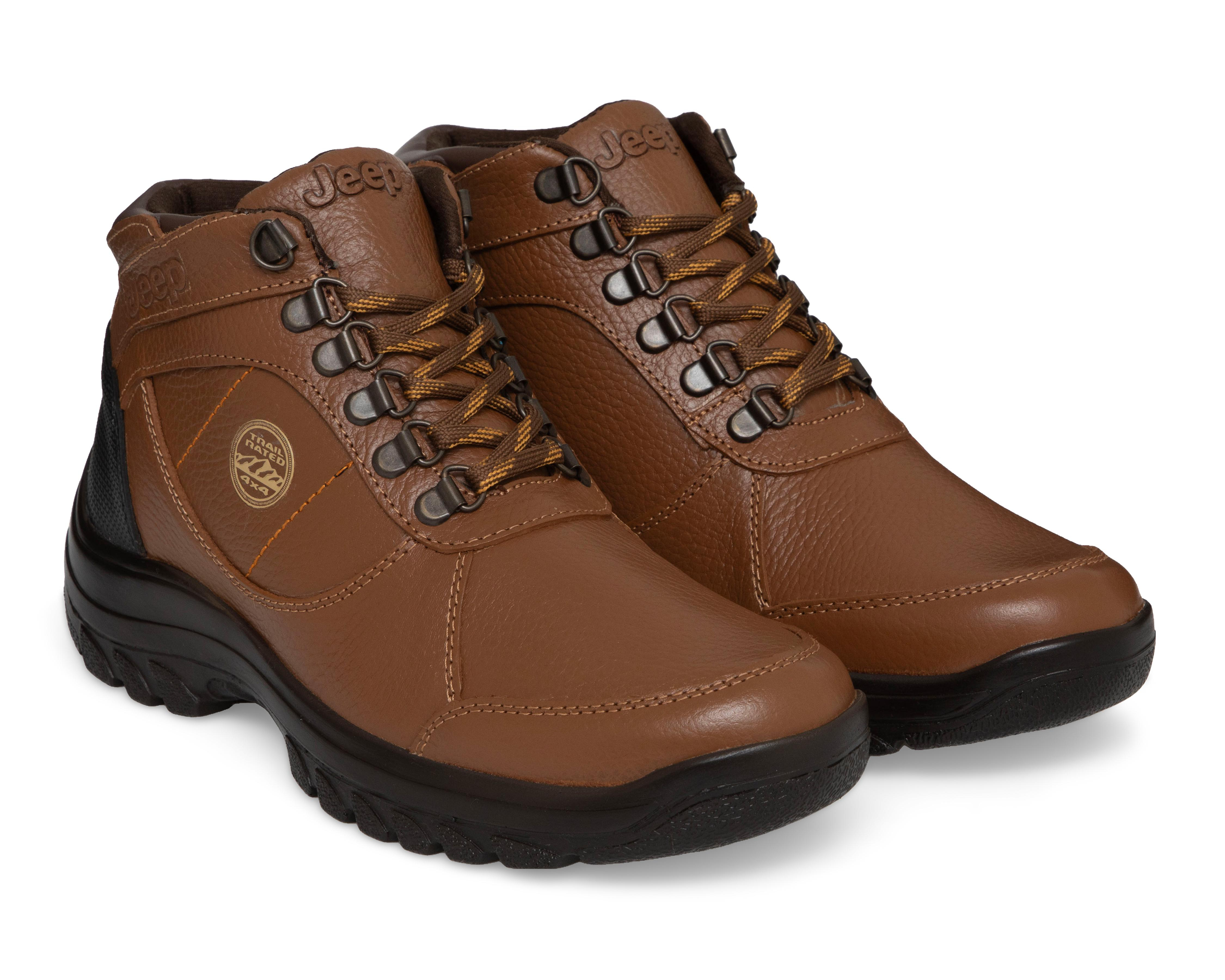 Foto 2 pulgar | Botas Outdoor Jeep de Piel para Hombre