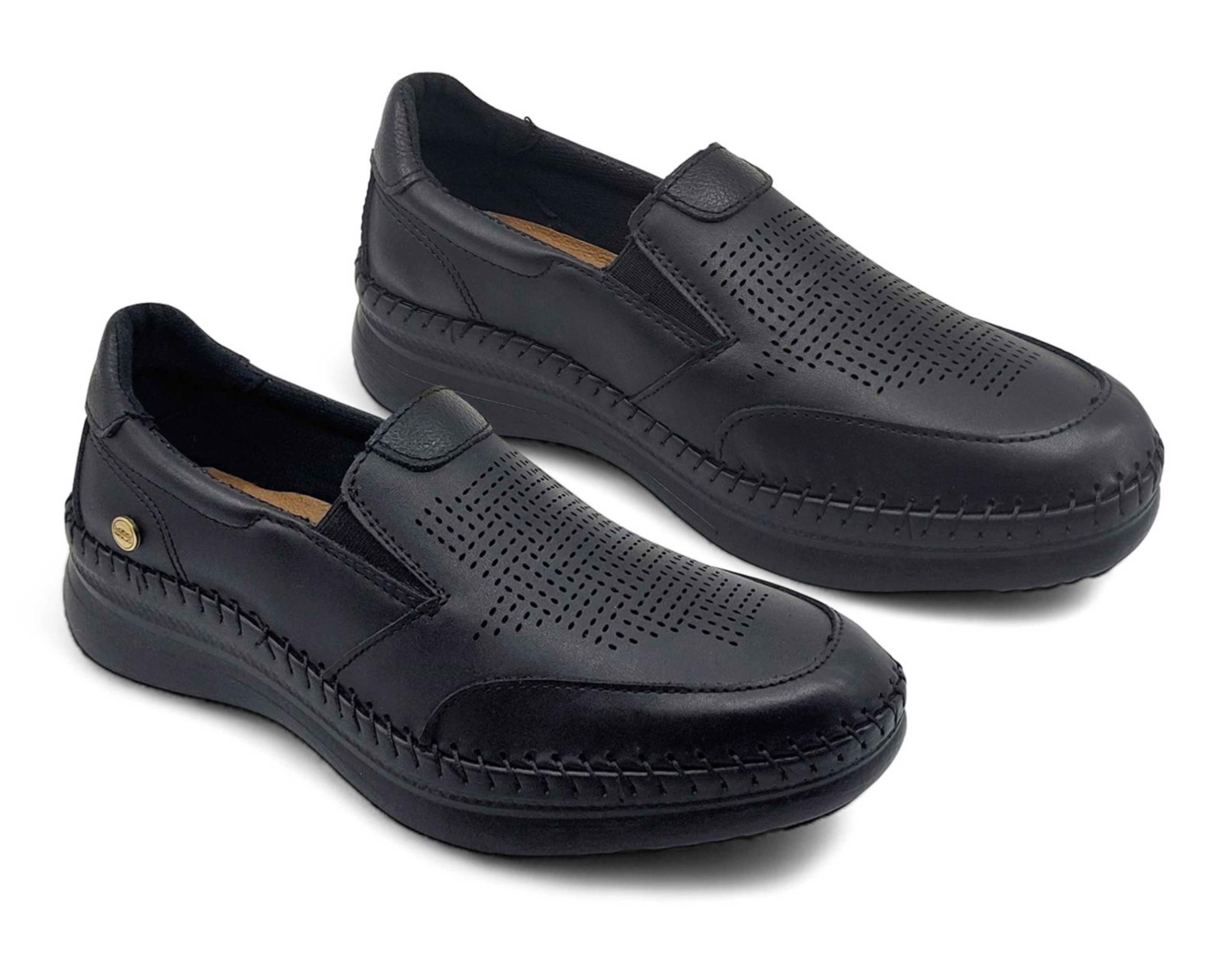 Foto 1 | Zapatos Confort Lobo Solo de Piel para Mujer