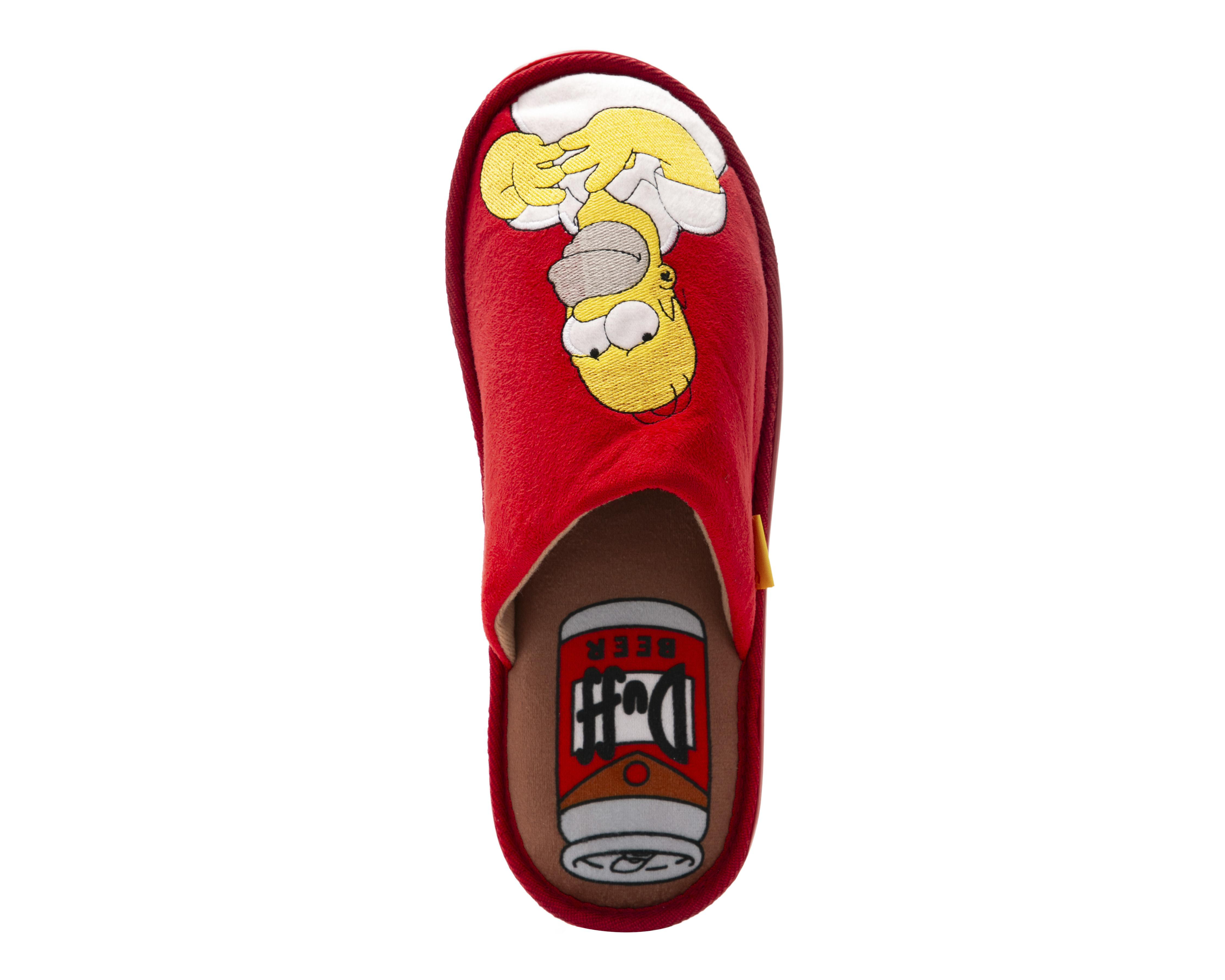 Foto 6 pulgar | Pantuflas The Simpsons para Hombre Disney