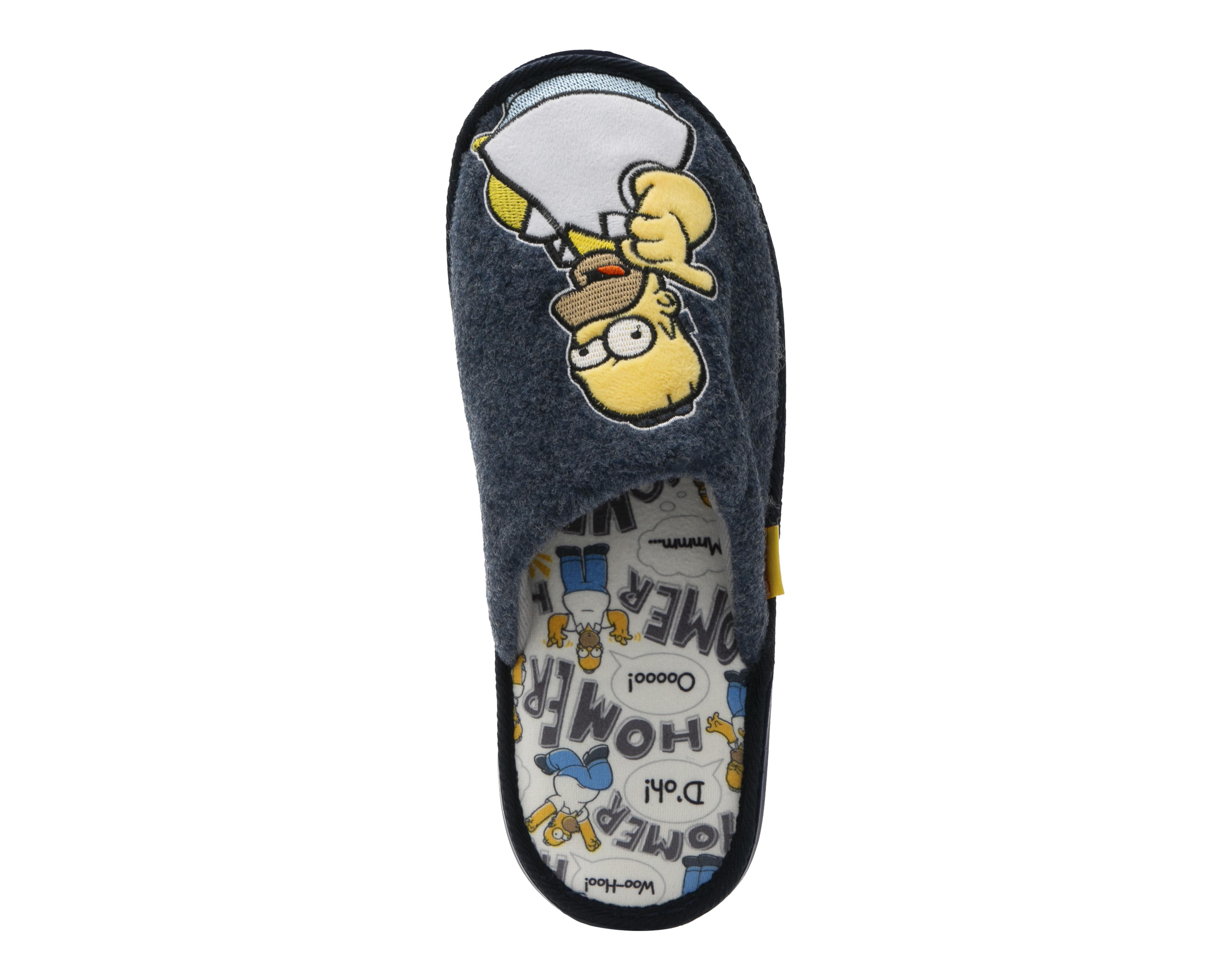 Foto 6 pulgar | Pantuflas The Simpsons para Hombre Disney