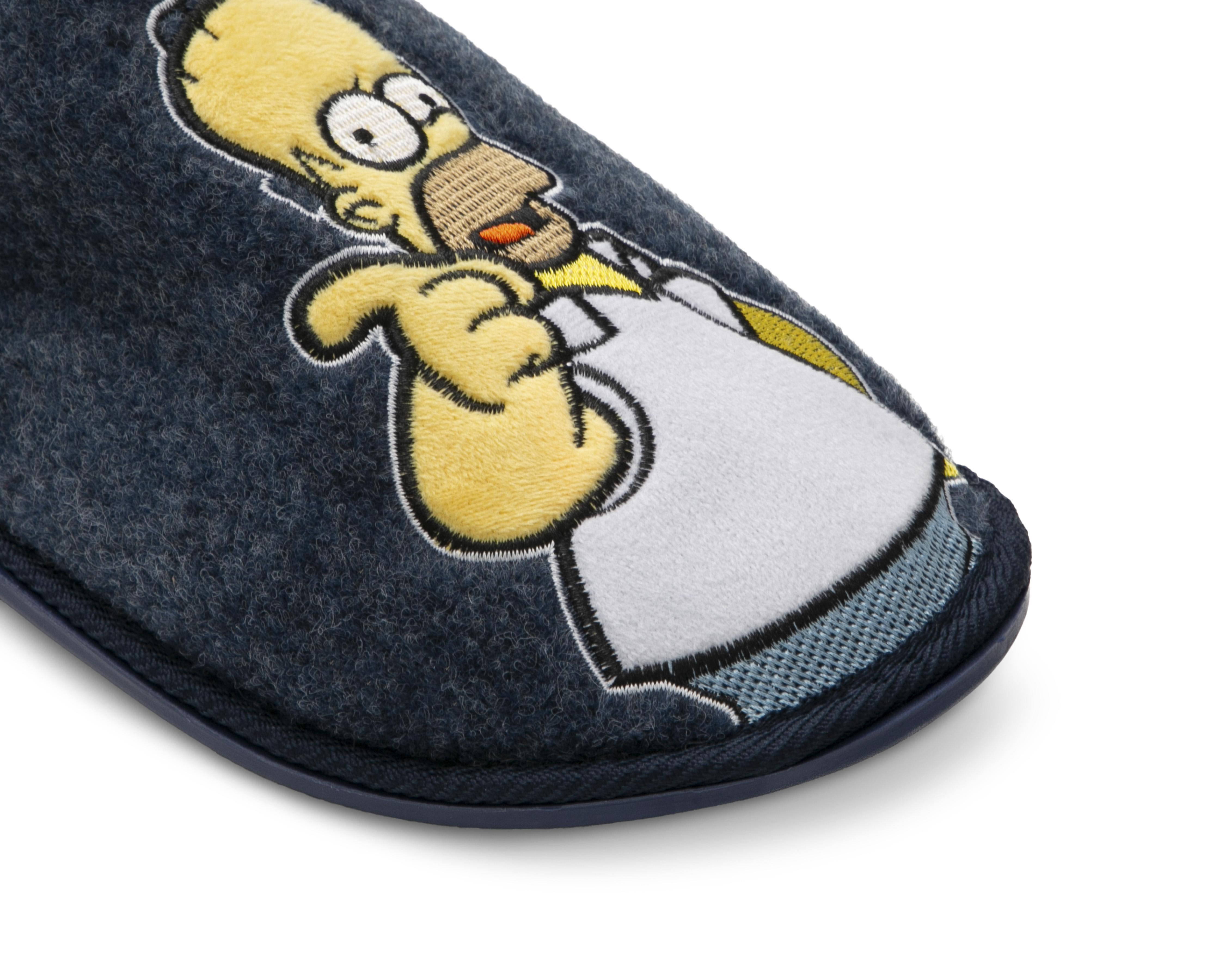 Foto 7 pulgar | Pantuflas The Simpsons para Hombre Disney