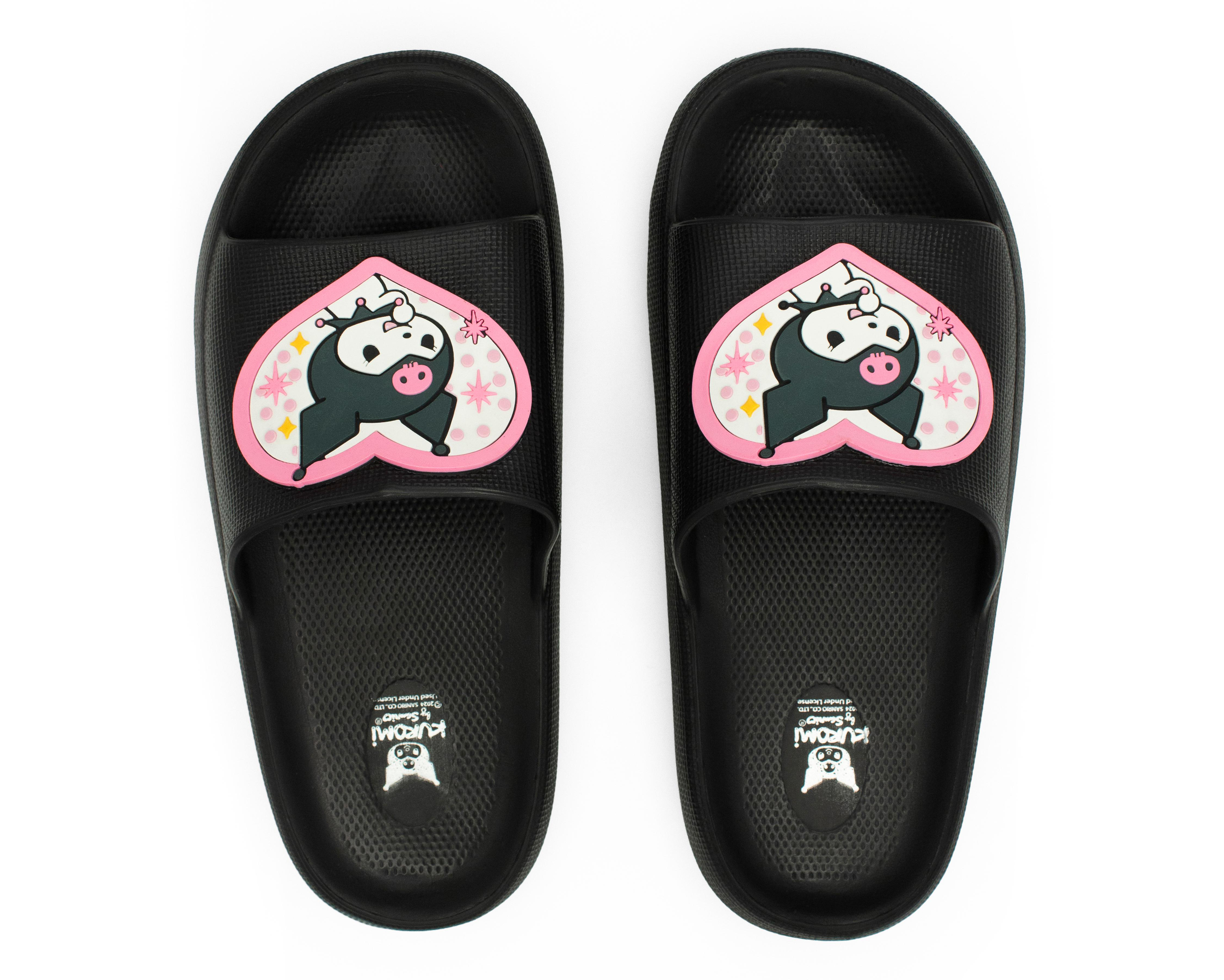 Foto 4 pulgar | Sandalias de Playa Hello Kitty Kuromi para Mujer