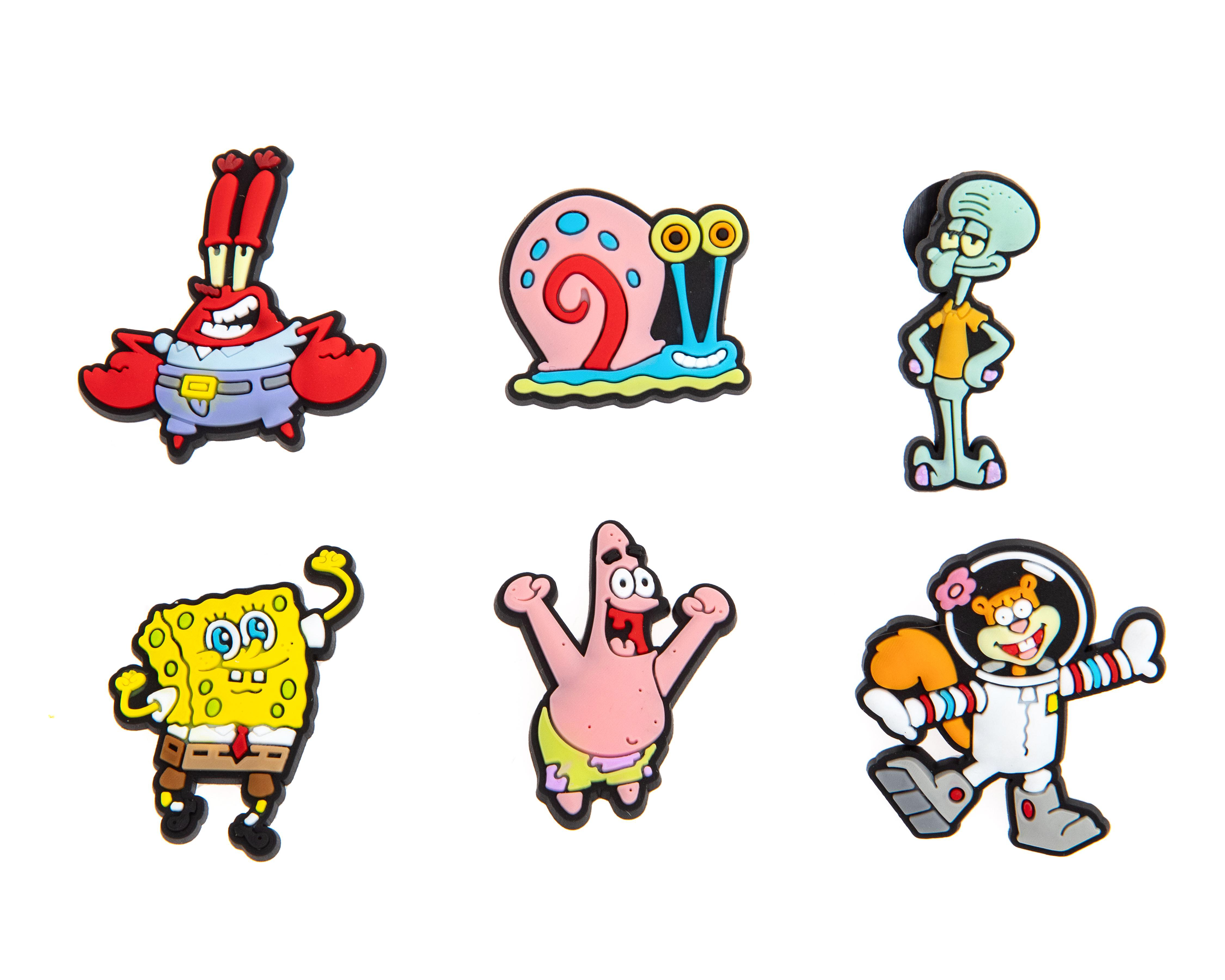 Foto 1 | Paquete de Pines para Calzado Bob Esponja 6 Piezas