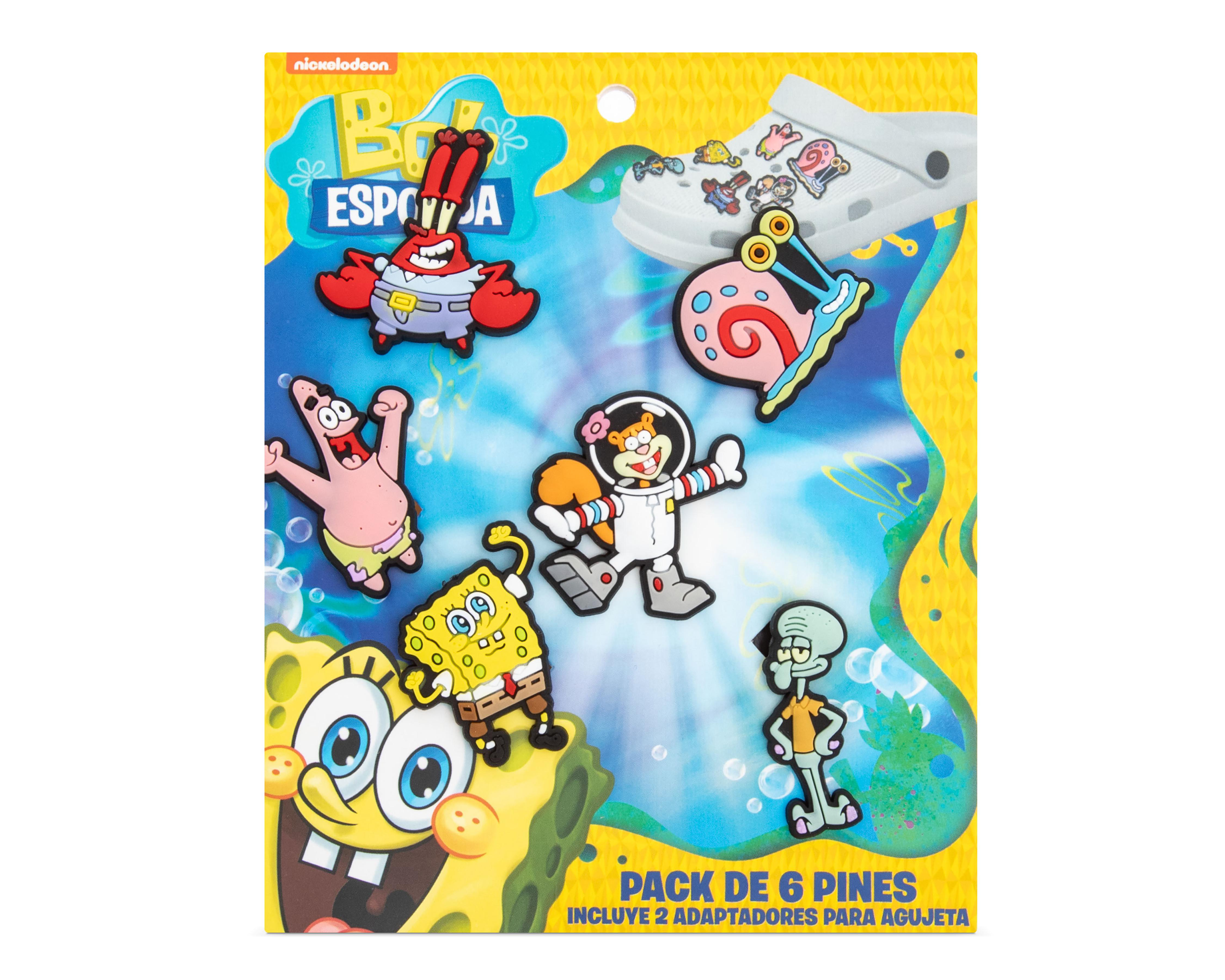 Foto 4 pulgar | Paquete de Pines para Calzado Bob Esponja 6 Piezas