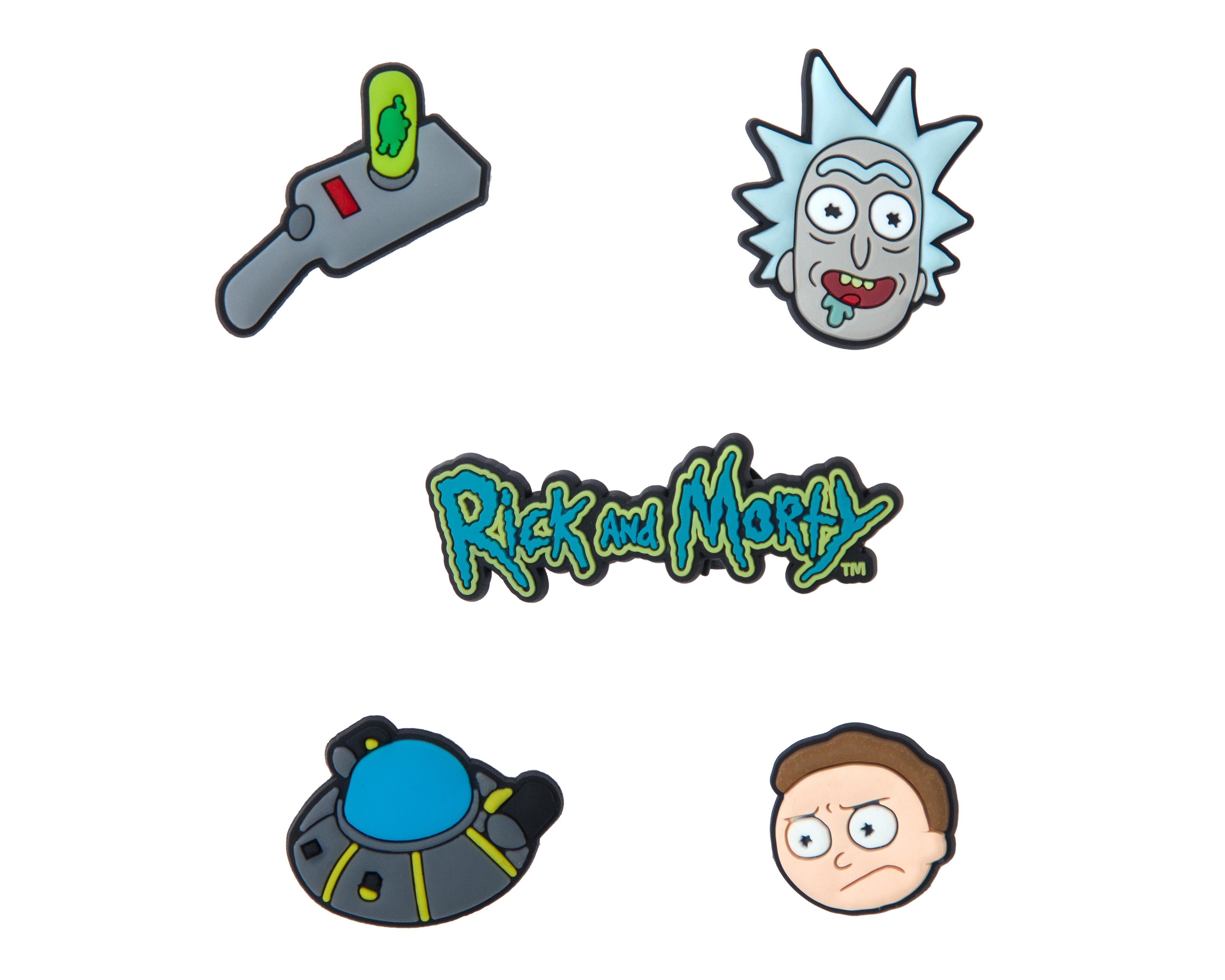 Foto 2 pulgar | Paquete de Pines para Calzado Rick & Morty 5 Piezas