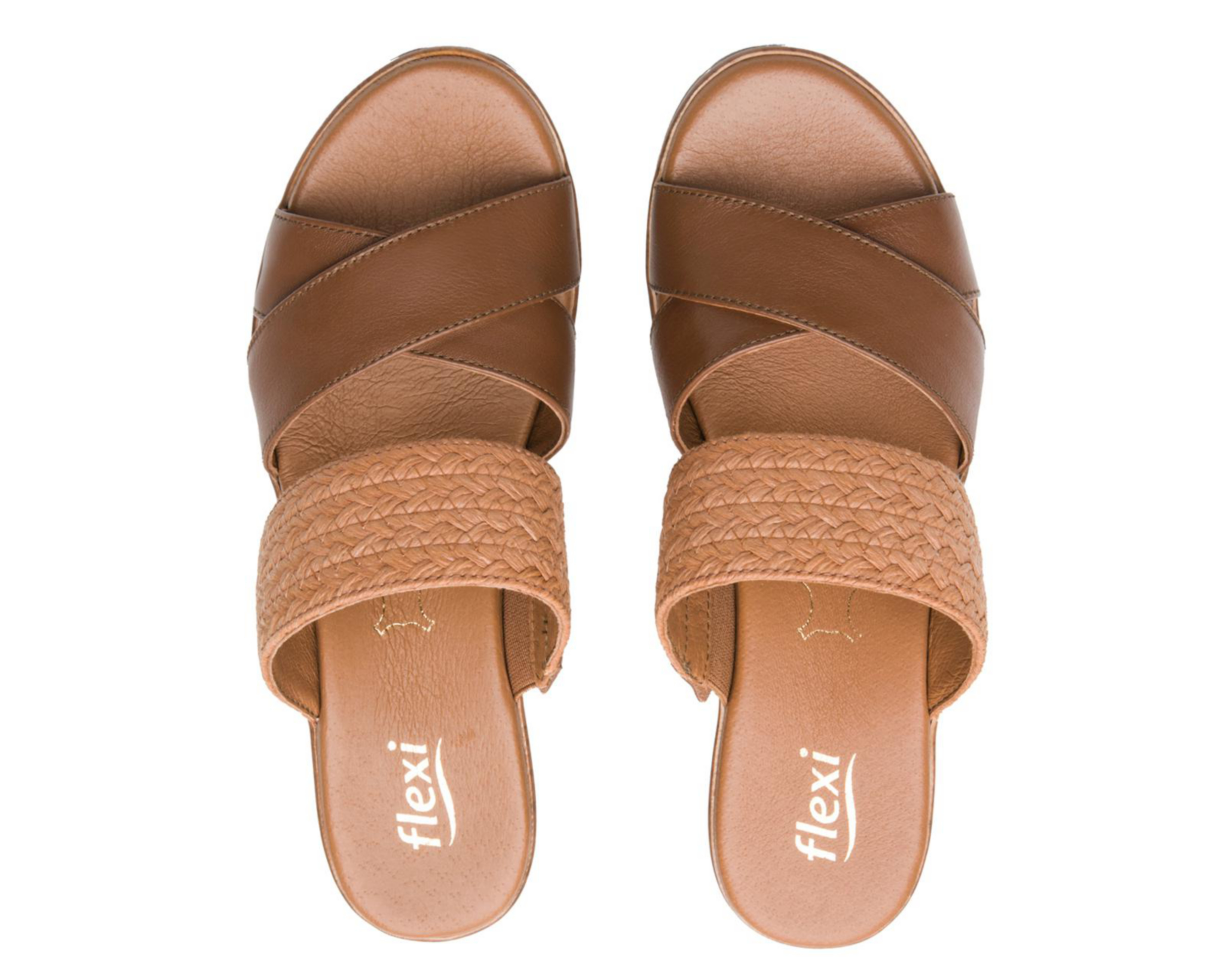 Foto 3 | Sandalias Confort Flexi de Piel para Mujer