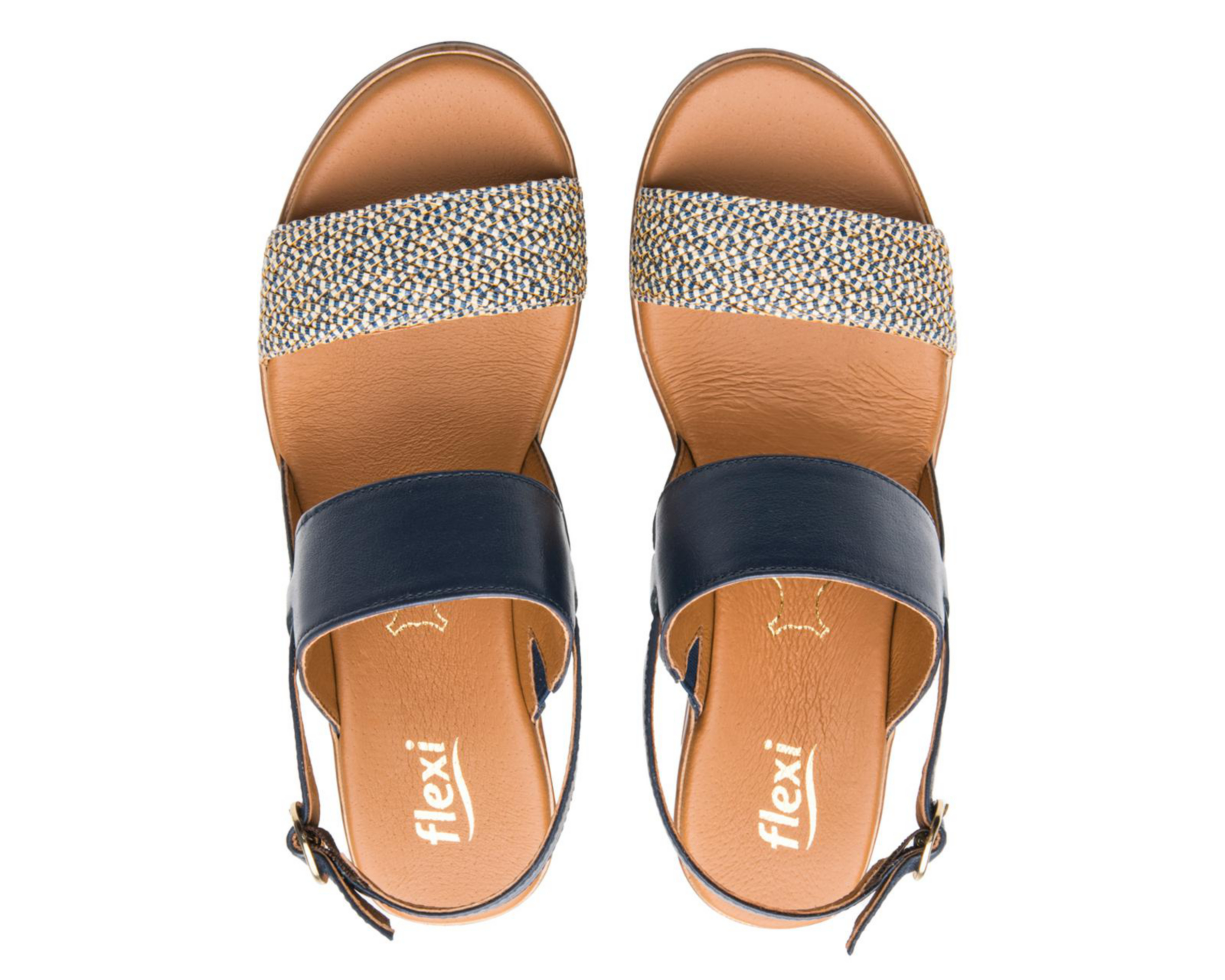 Foto 4 pulgar | Sandalias Confort Flexi de Piel para Mujer