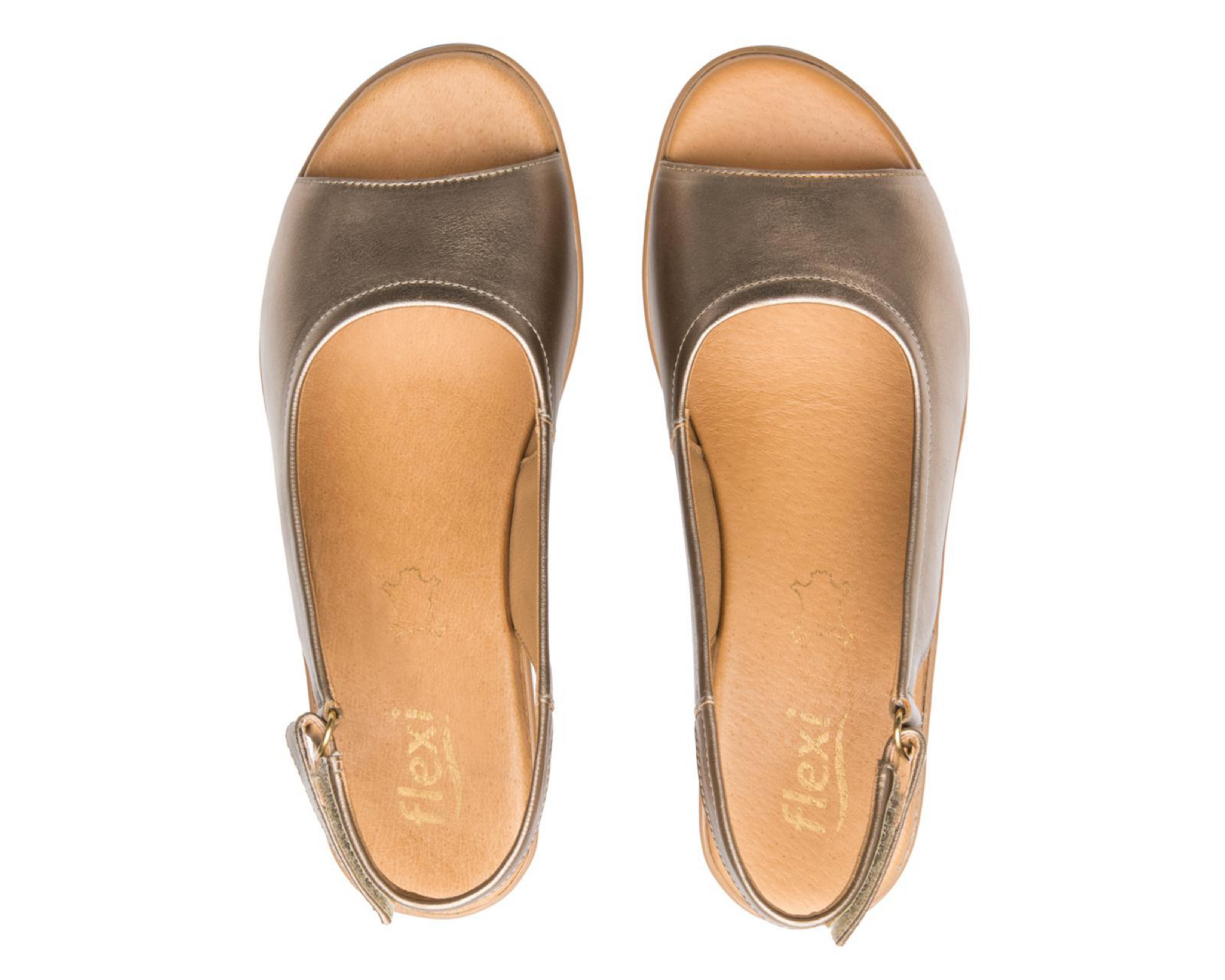 Foto 4 pulgar | Sandalias Confort Flexi de Piel para Mujer