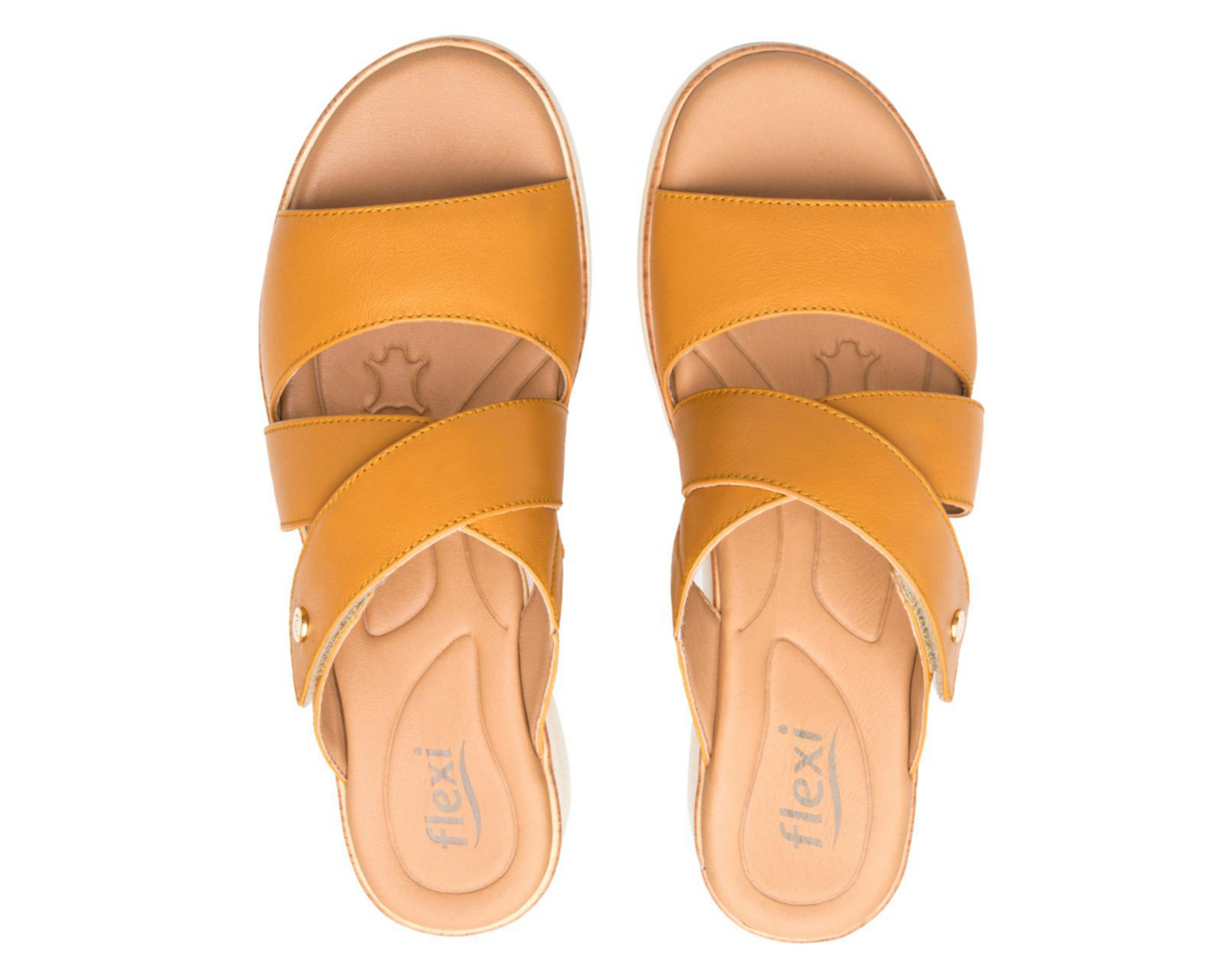 Foto 3 | Sandalias Confort Flexi de Piel para Mujer