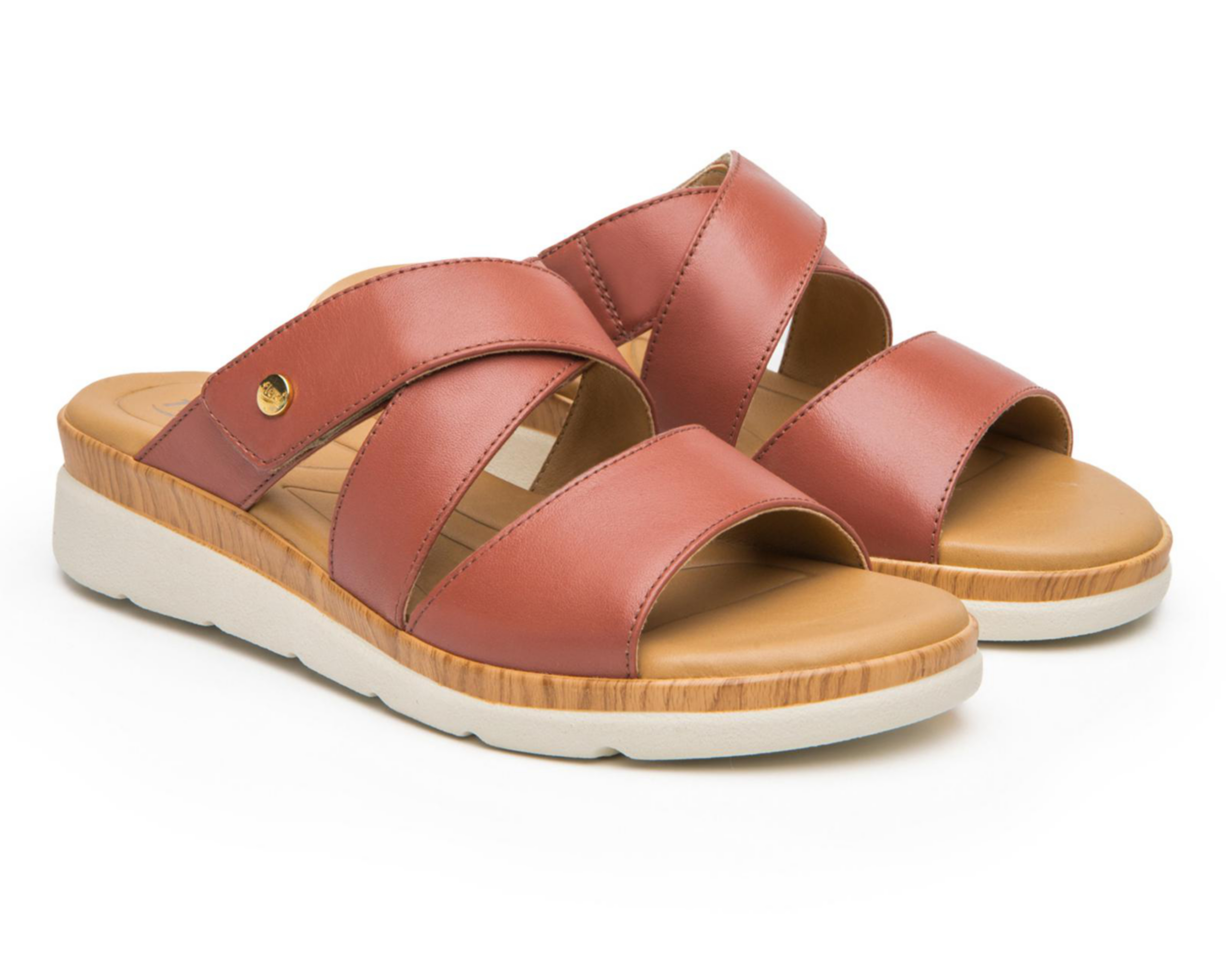 Foto 2 pulgar | Sandalias Confort Flexi de Piel para Mujer