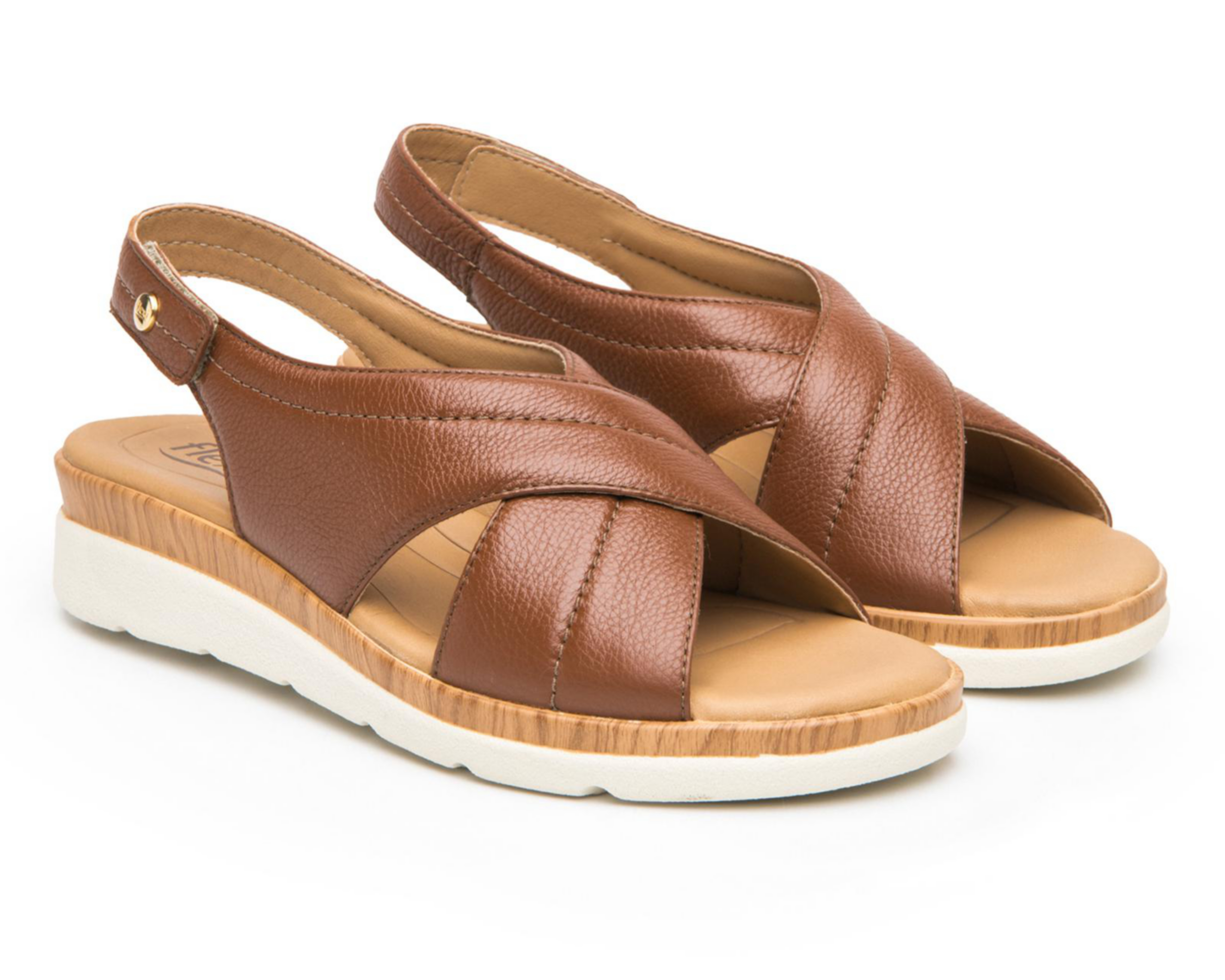 Foto 2 pulgar | Sandalias Confort Flexi de Piel para Mujer