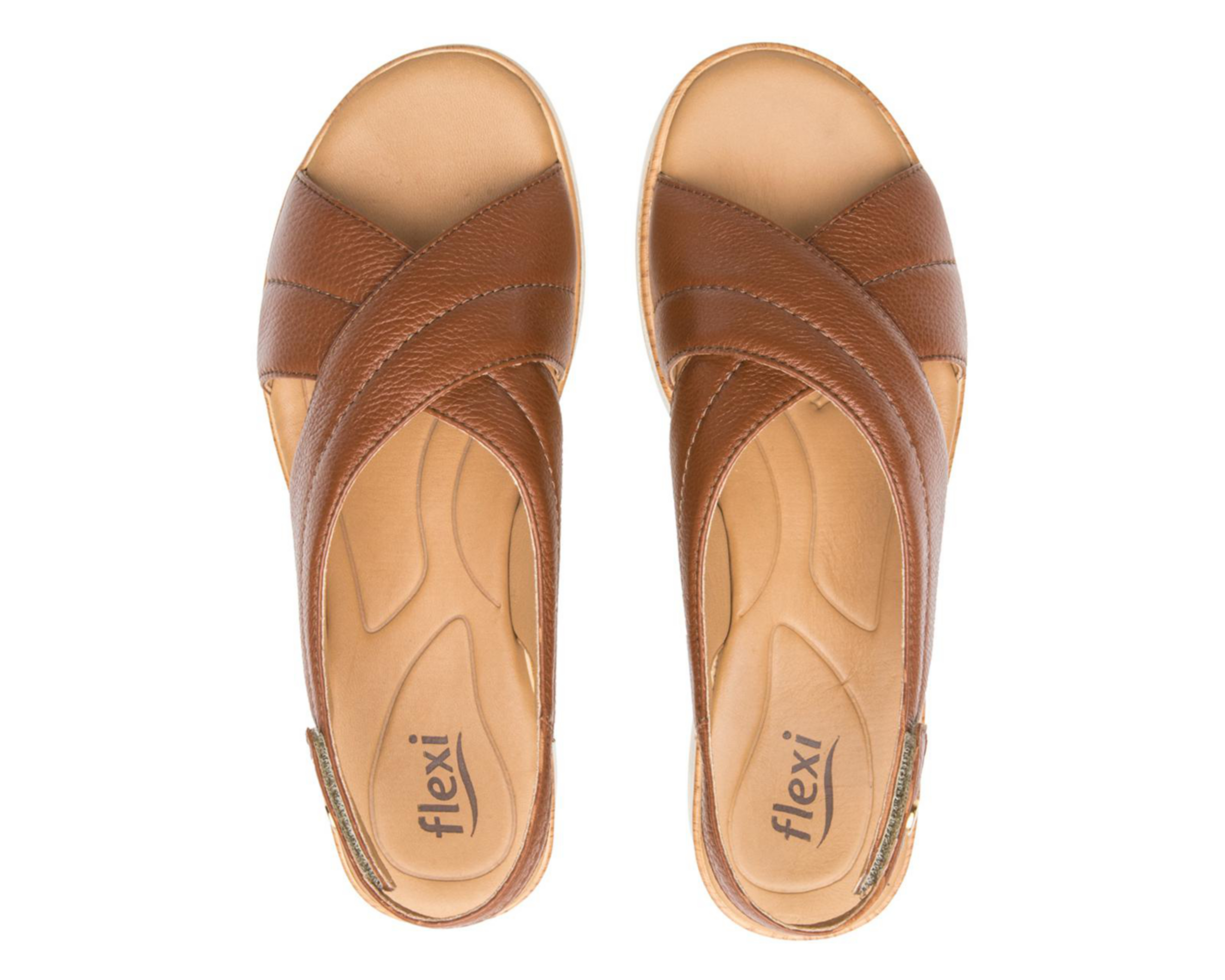 Foto 4 pulgar | Sandalias Confort Flexi de Piel para Mujer