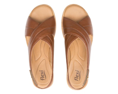 Foto 3 | Sandalias Confort Flexi de Piel para Mujer