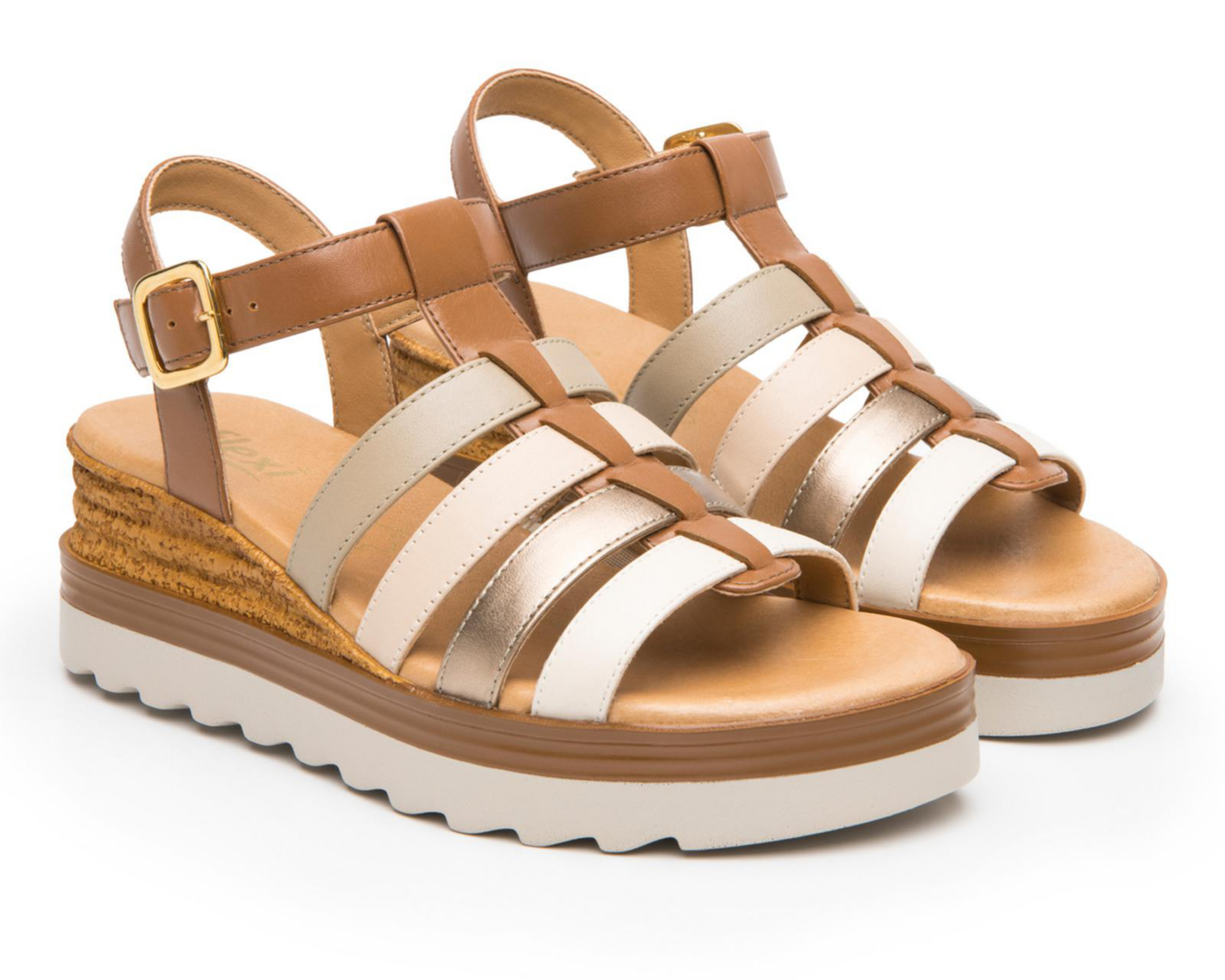 Sandalias Casuales Flexi de Piel para Mujer