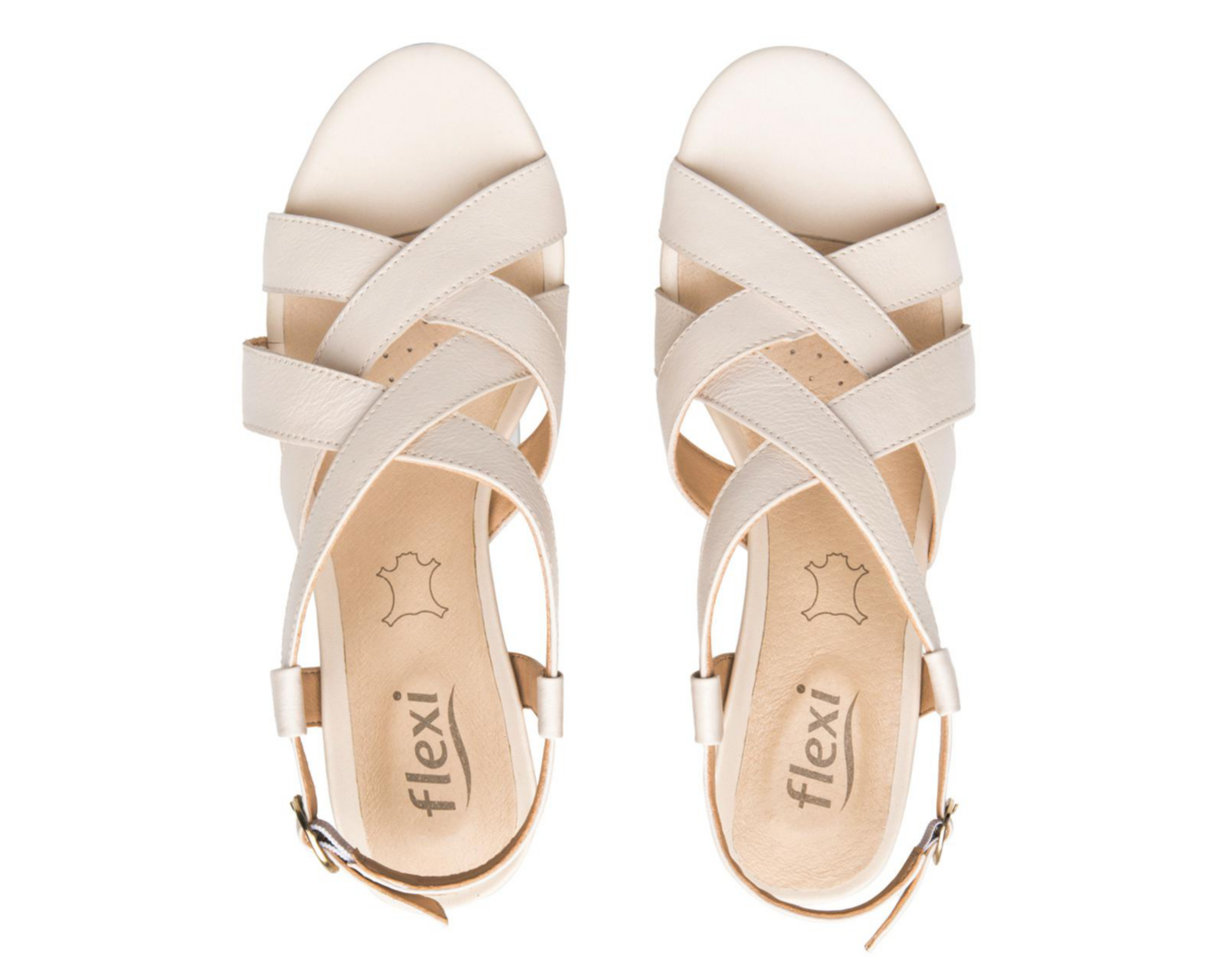 Foto 4 pulgar | Sandalias Casuales Flexi de Piel para Mujer