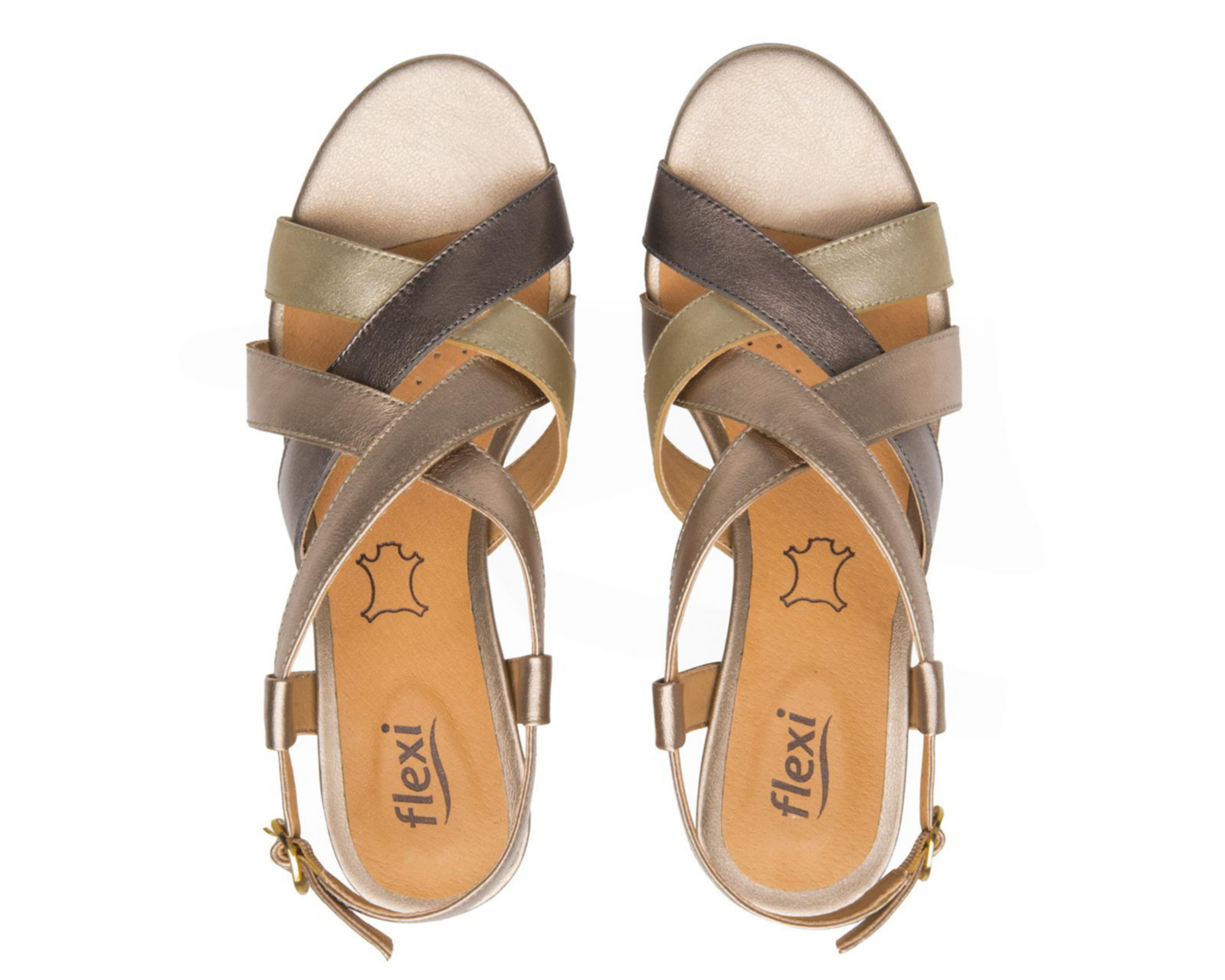 Foto 4 pulgar | Sandalias Casuales Flexi de Piel para Mujer