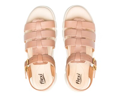 Foto 3 | Sandalias Confort Flexi de Piel para Mujer