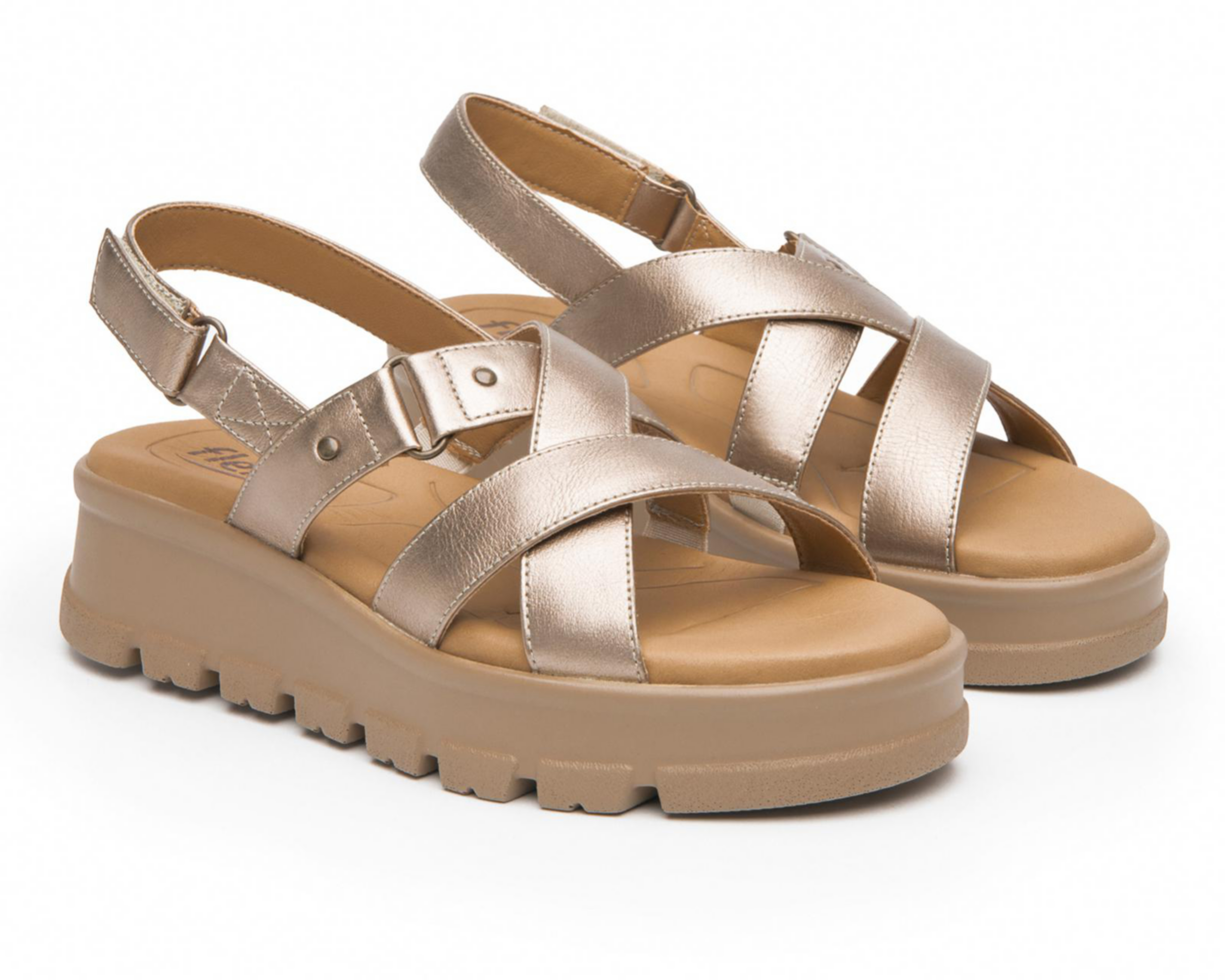 Foto 2 pulgar | Sandalias Casuales Flexi de Piel para Mujer
