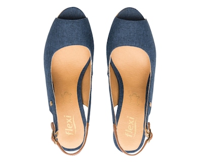 Foto 3 | Sandalias Confort Flexi de Piel para Mujer