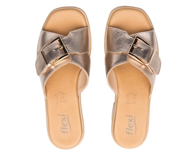 Foto 3 | Sandalias de Tacón Flexi de Piel para Mujer