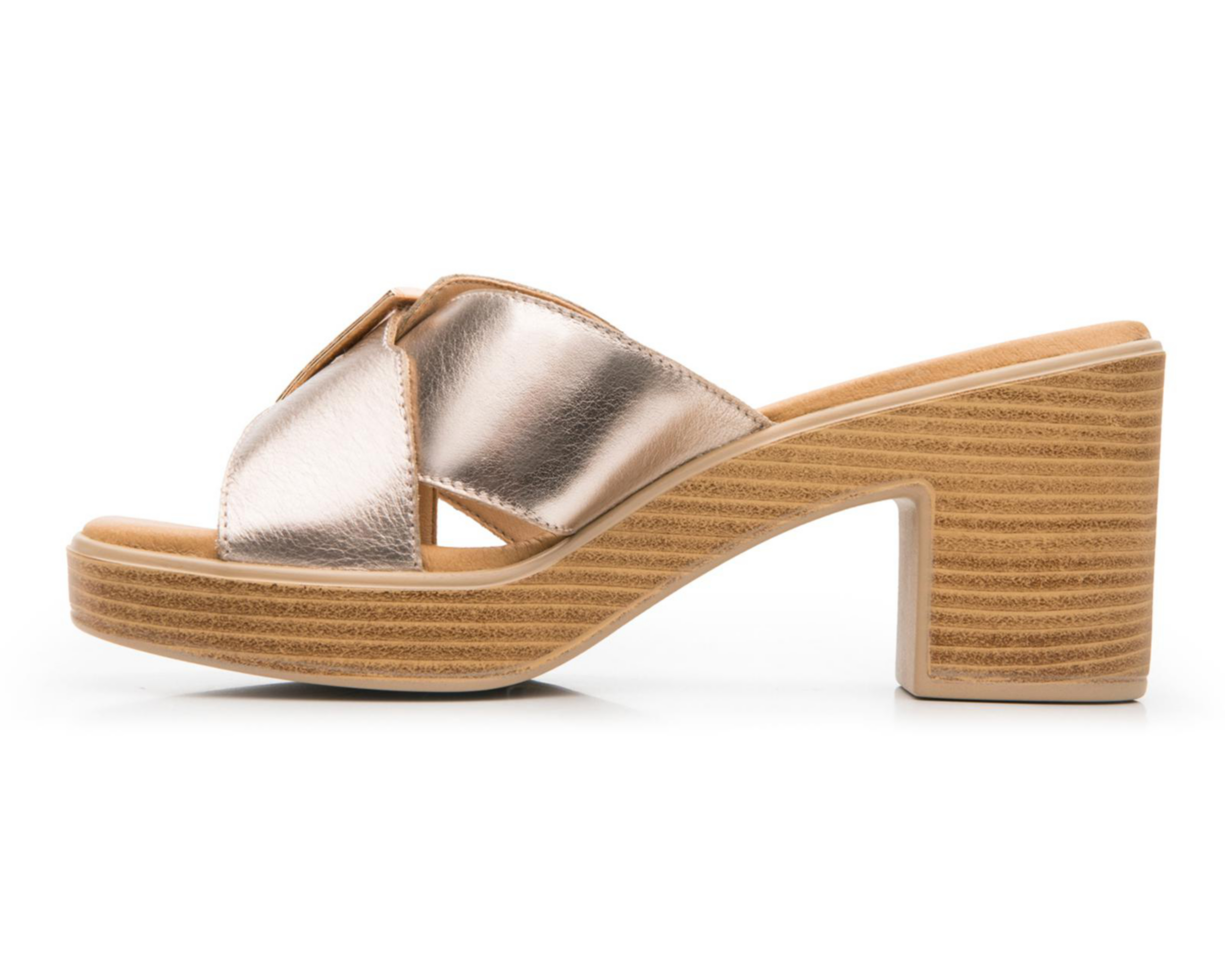 Foto 5 pulgar | Sandalias de Tacón Flexi de Piel para Mujer