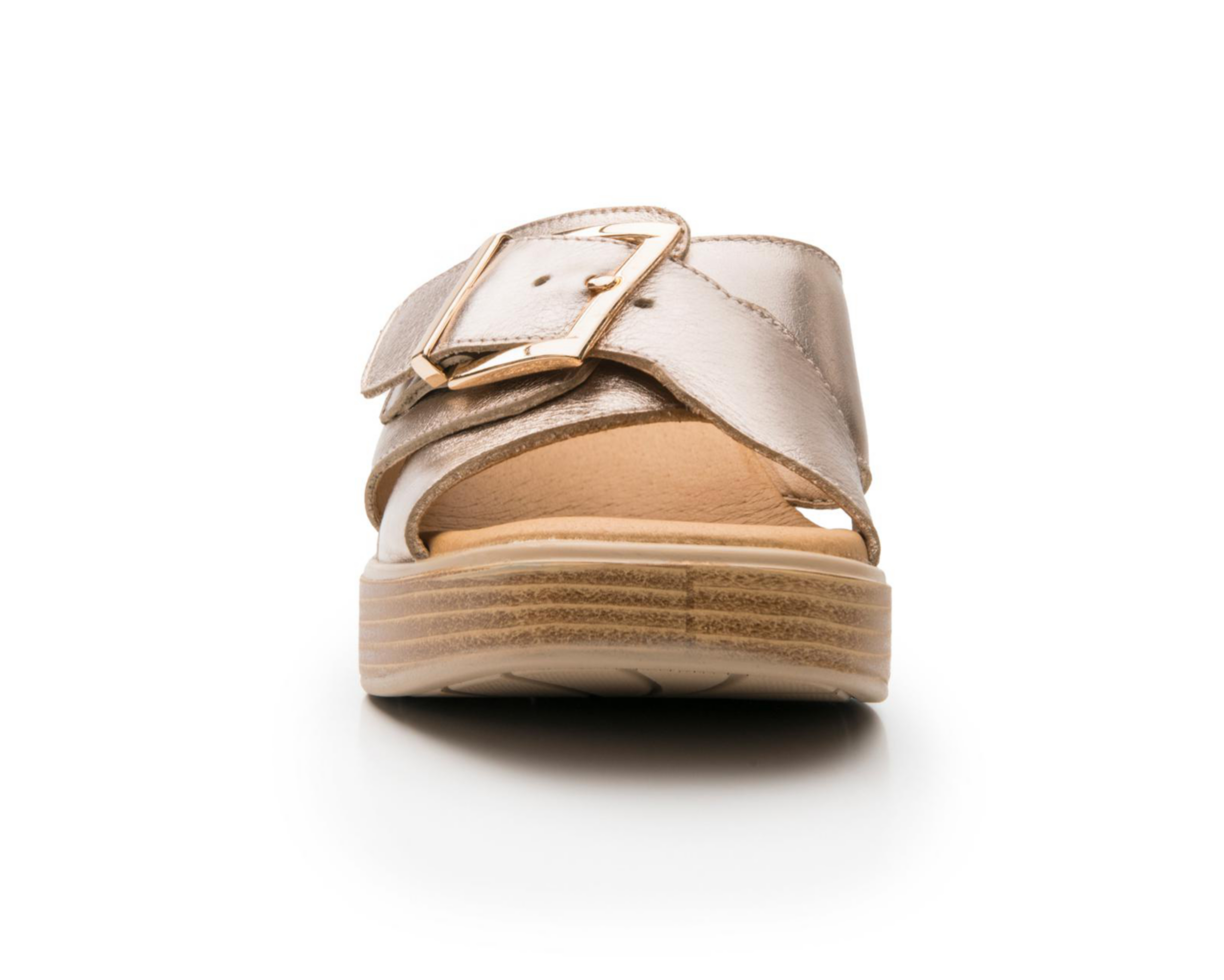 Foto 6 pulgar | Sandalias de Tacón Flexi de Piel para Mujer