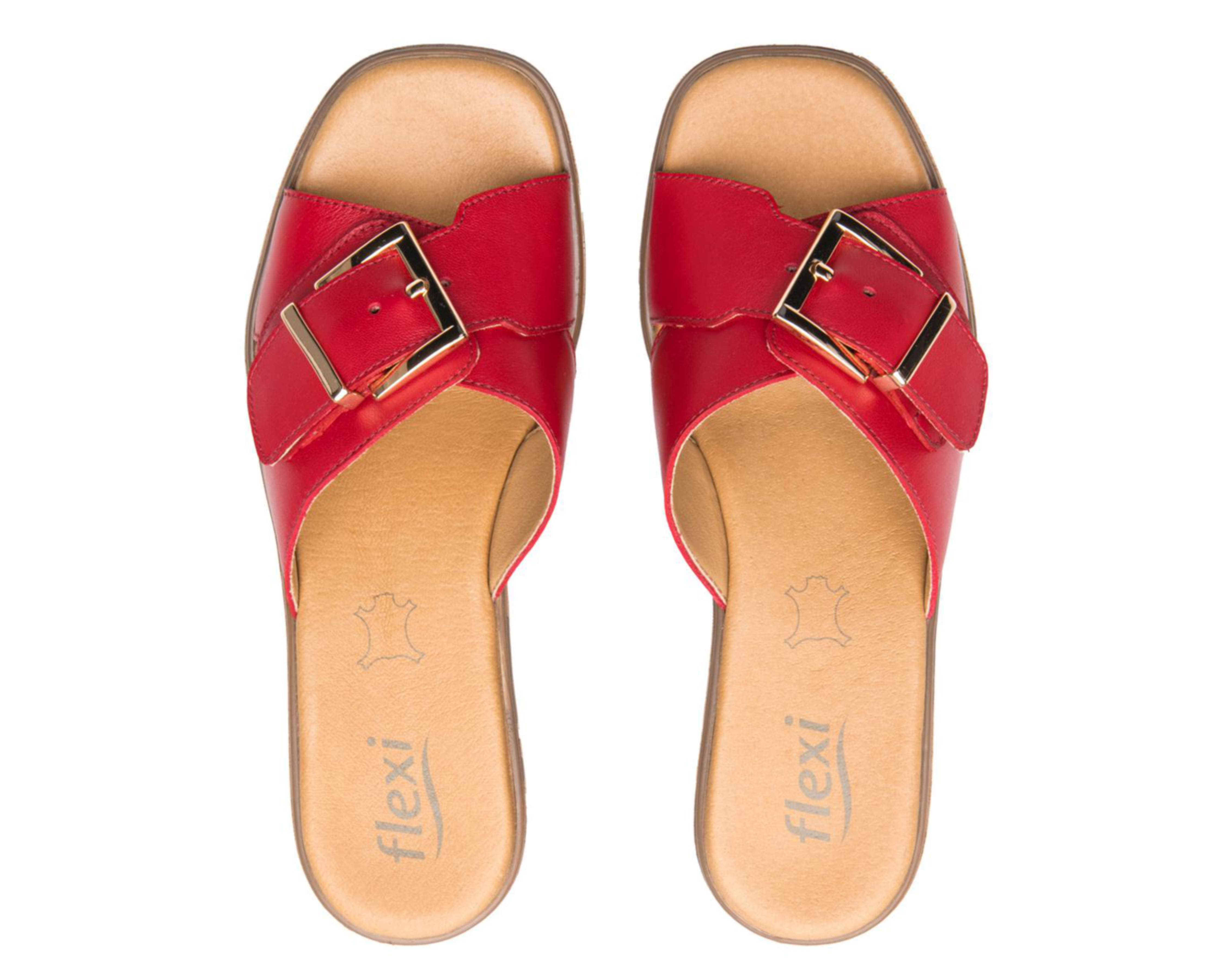 Foto 4 pulgar | Sandalias de Tacón Flexi de Piel para Mujer