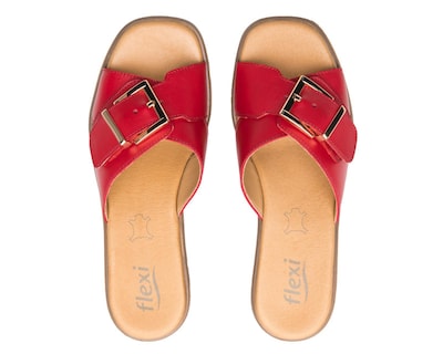 Foto 3 | Sandalias de Tacón Flexi de Piel para Mujer