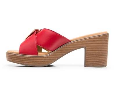 Foto 4 | Sandalias de Tacón Flexi de Piel para Mujer