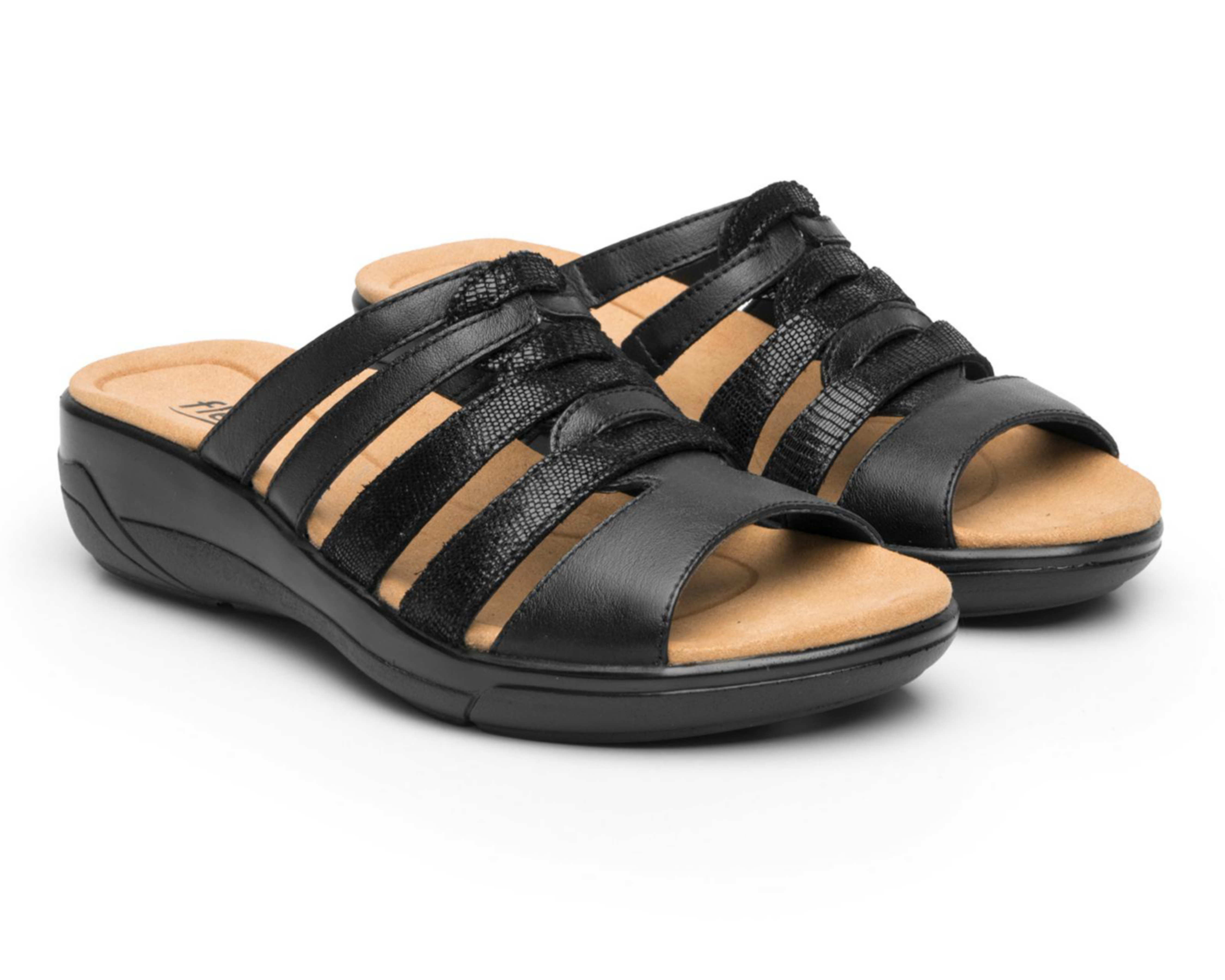 Foto 2 pulgar | Sandalias Confort Flexi de Piel para Mujer