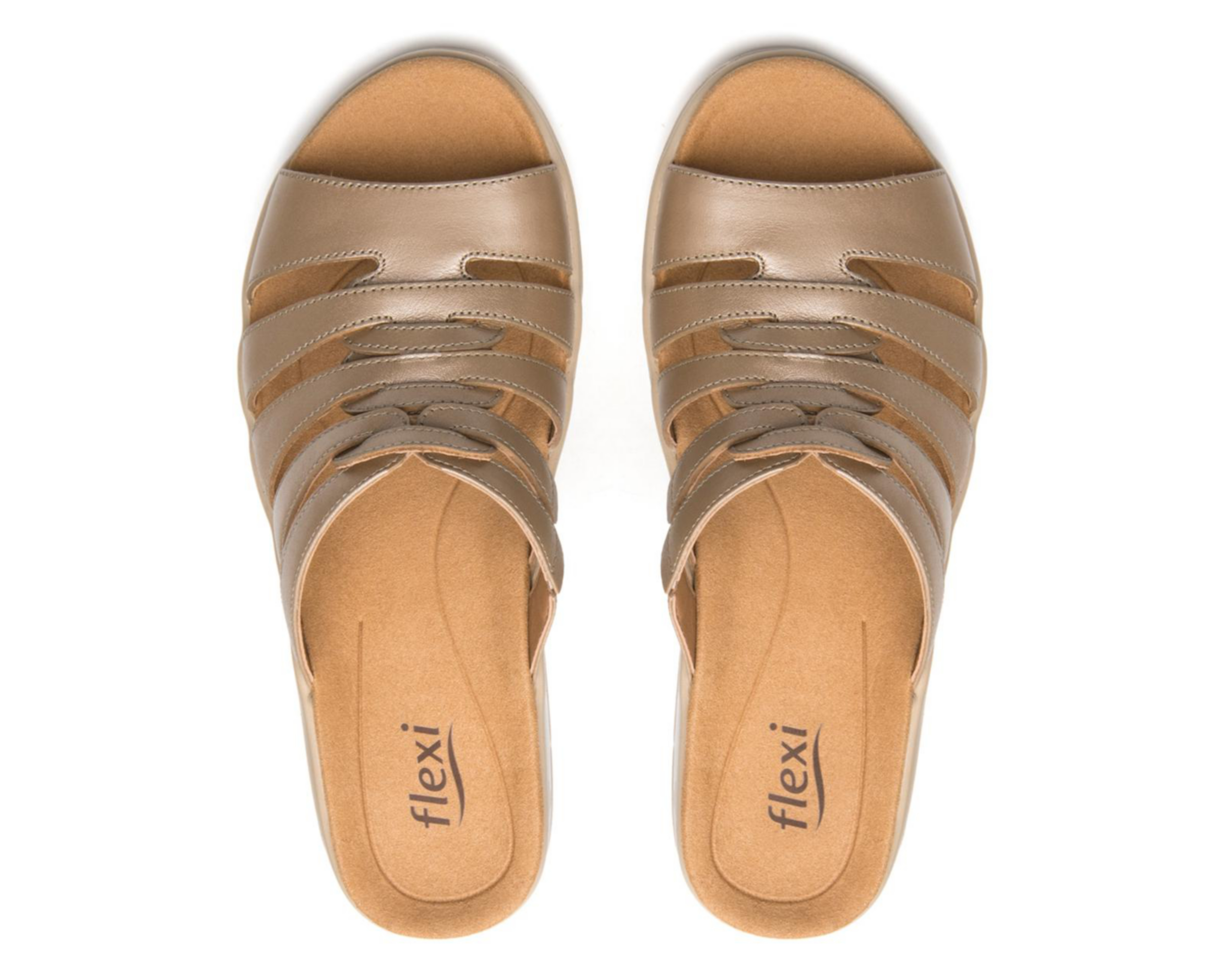 Foto 4 pulgar | Sandalias Confort Flexi de Piel para Mujer