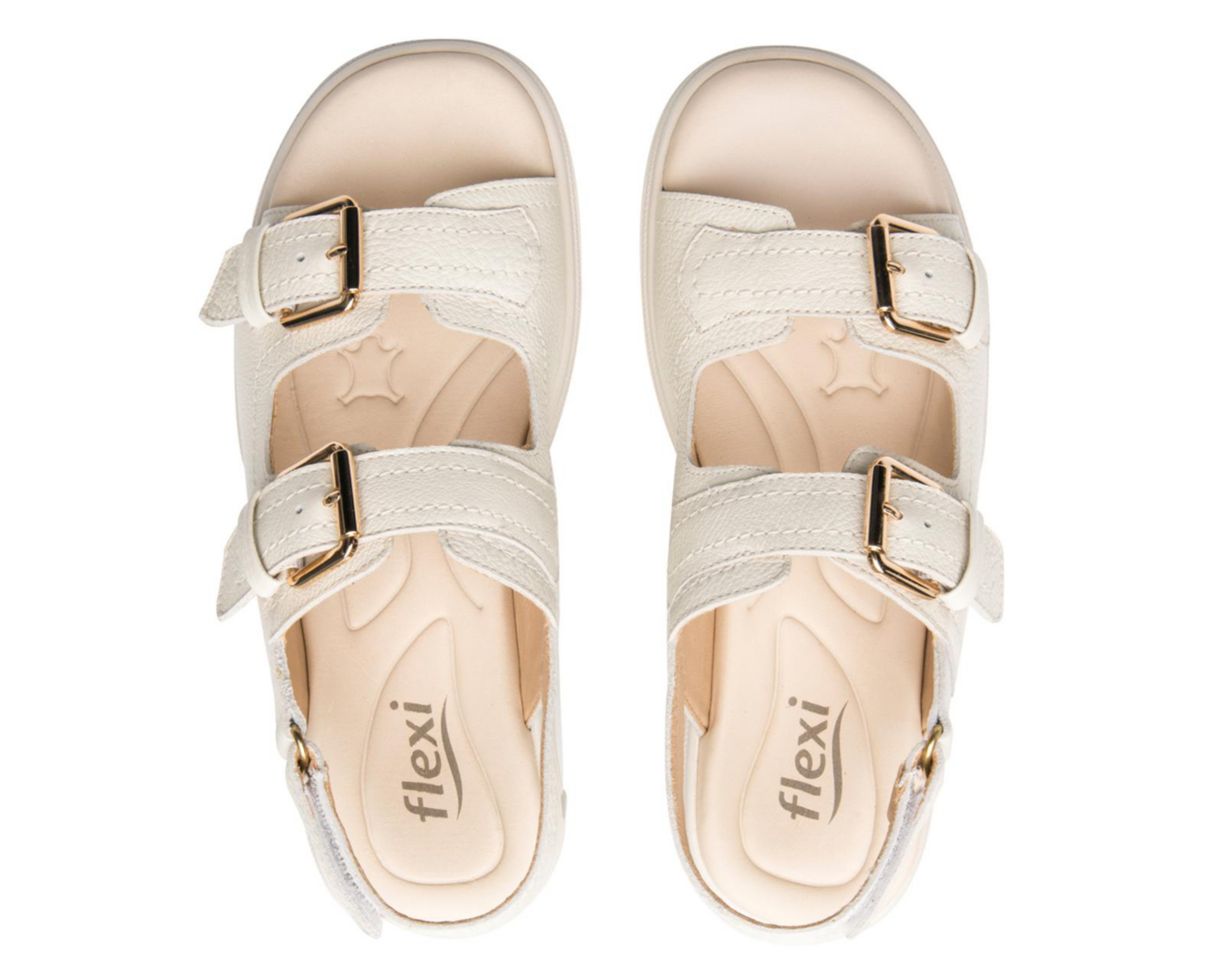 Foto 4 pulgar | Sandalias Confort Flexi de Piel para Mujer