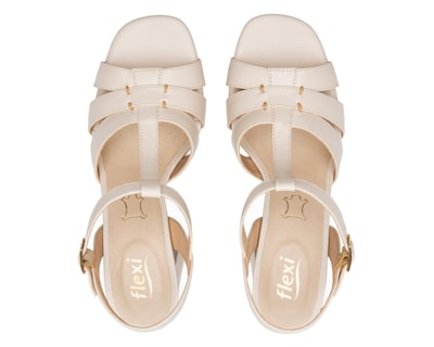 Foto 3 | Sandalias de Tacón Flexi de Piel para Mujer