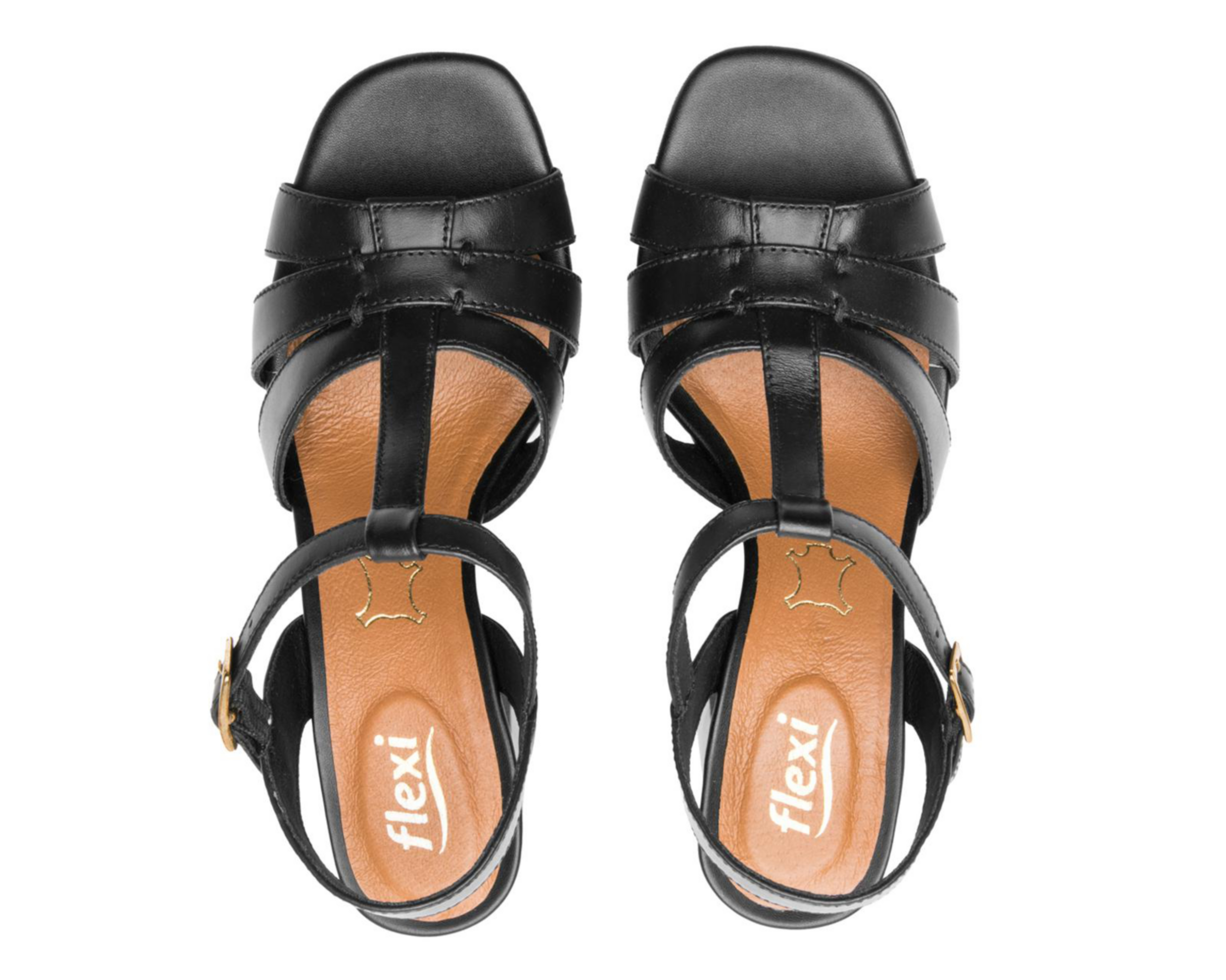 Foto 4 pulgar | Sandalias Confort Flexi de Piel para Mujer